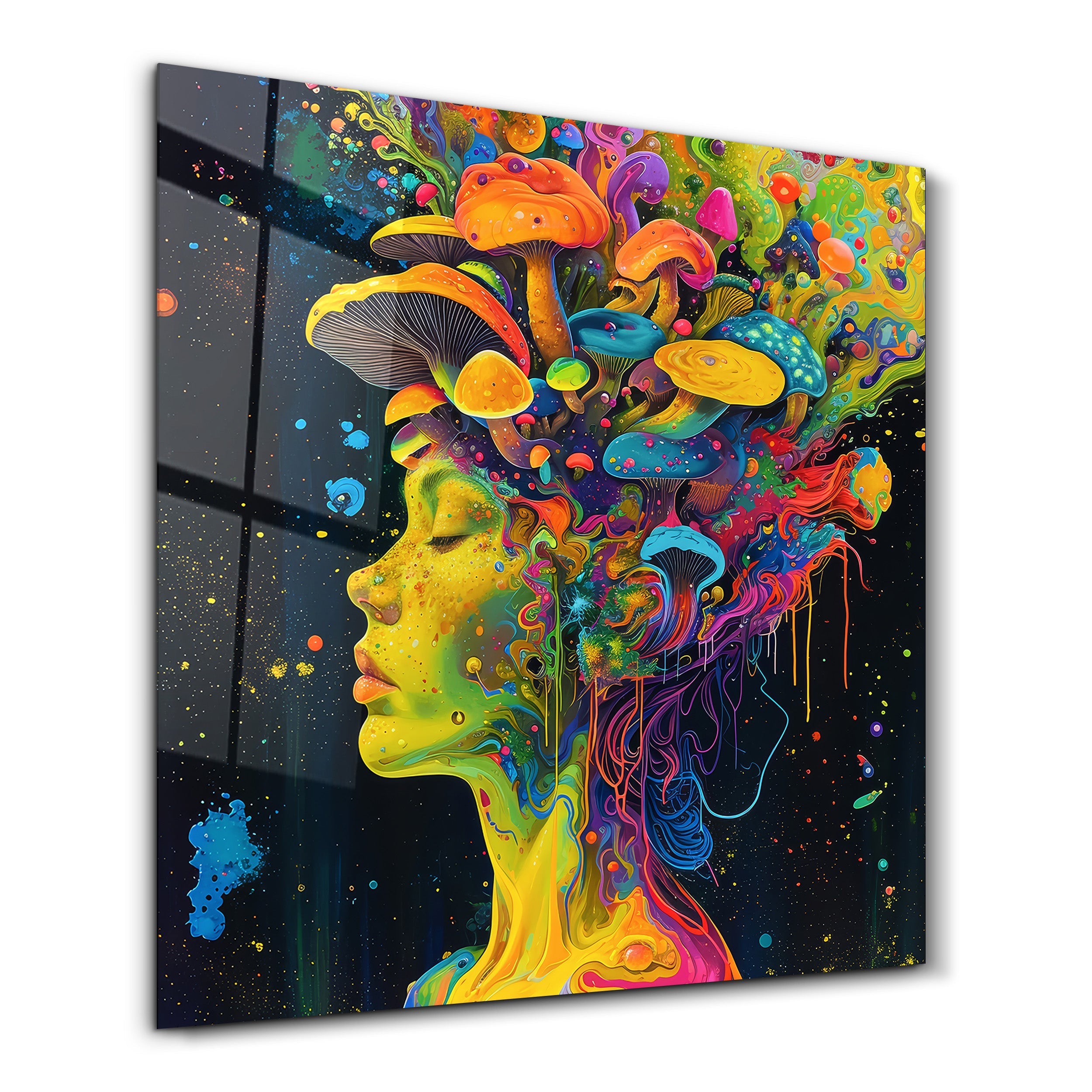 My thoughts are blooming again - Contemporary Collection Glass Wall Art