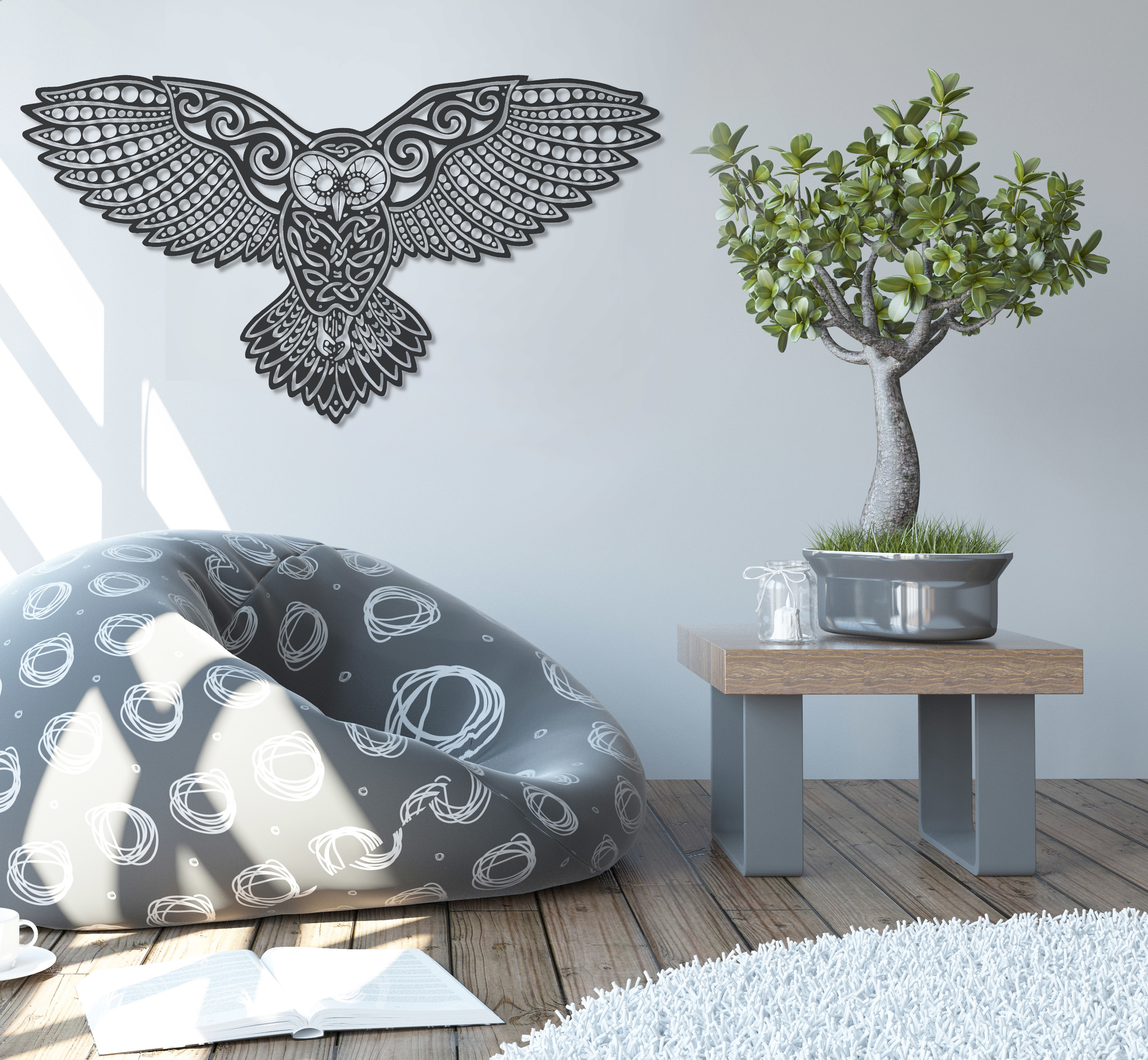 ・"Mystic Owl"・Premium Metal Wall Art - Limited Edition