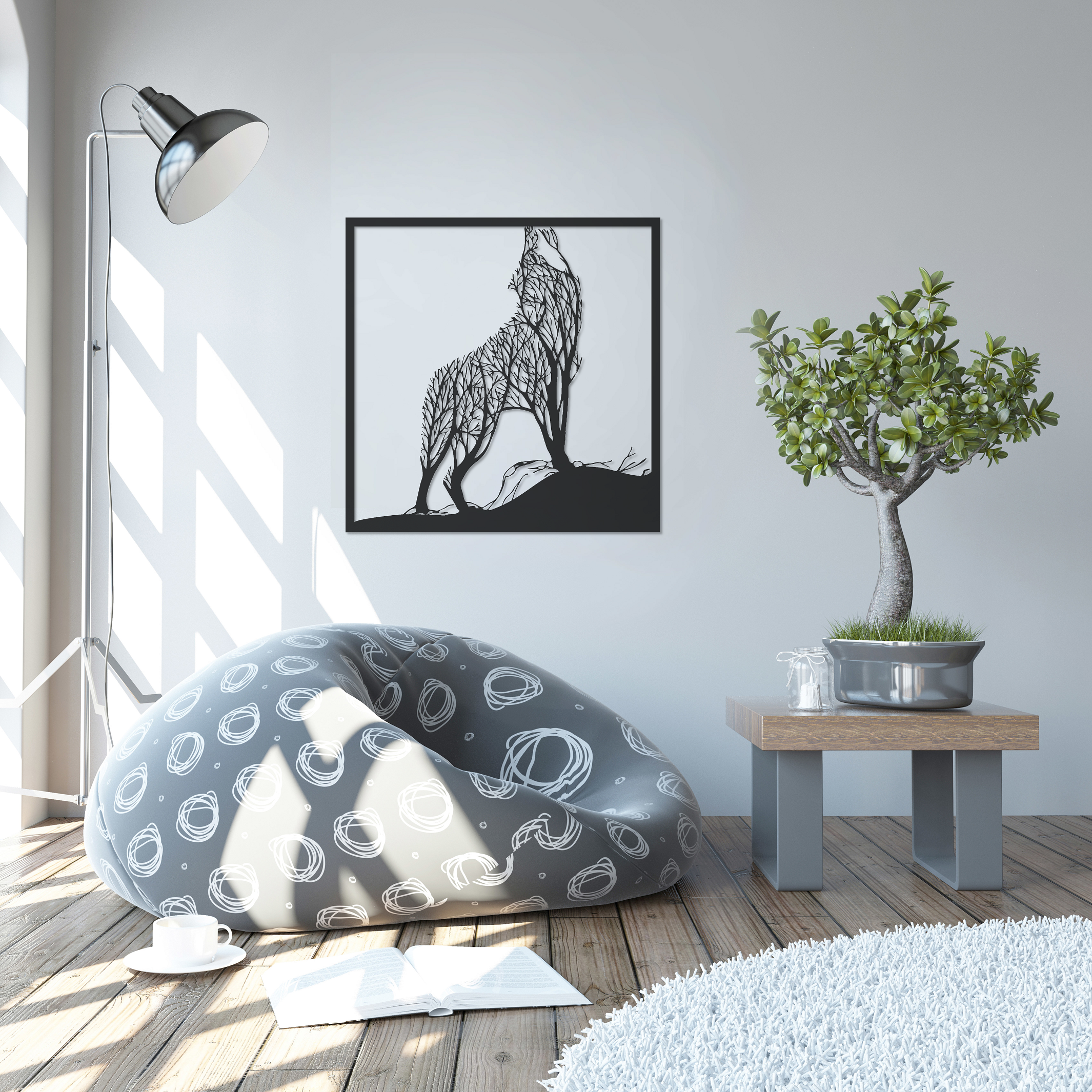 ・"Wolf Tree"・Premium Metal Wall Art - Limited Edition