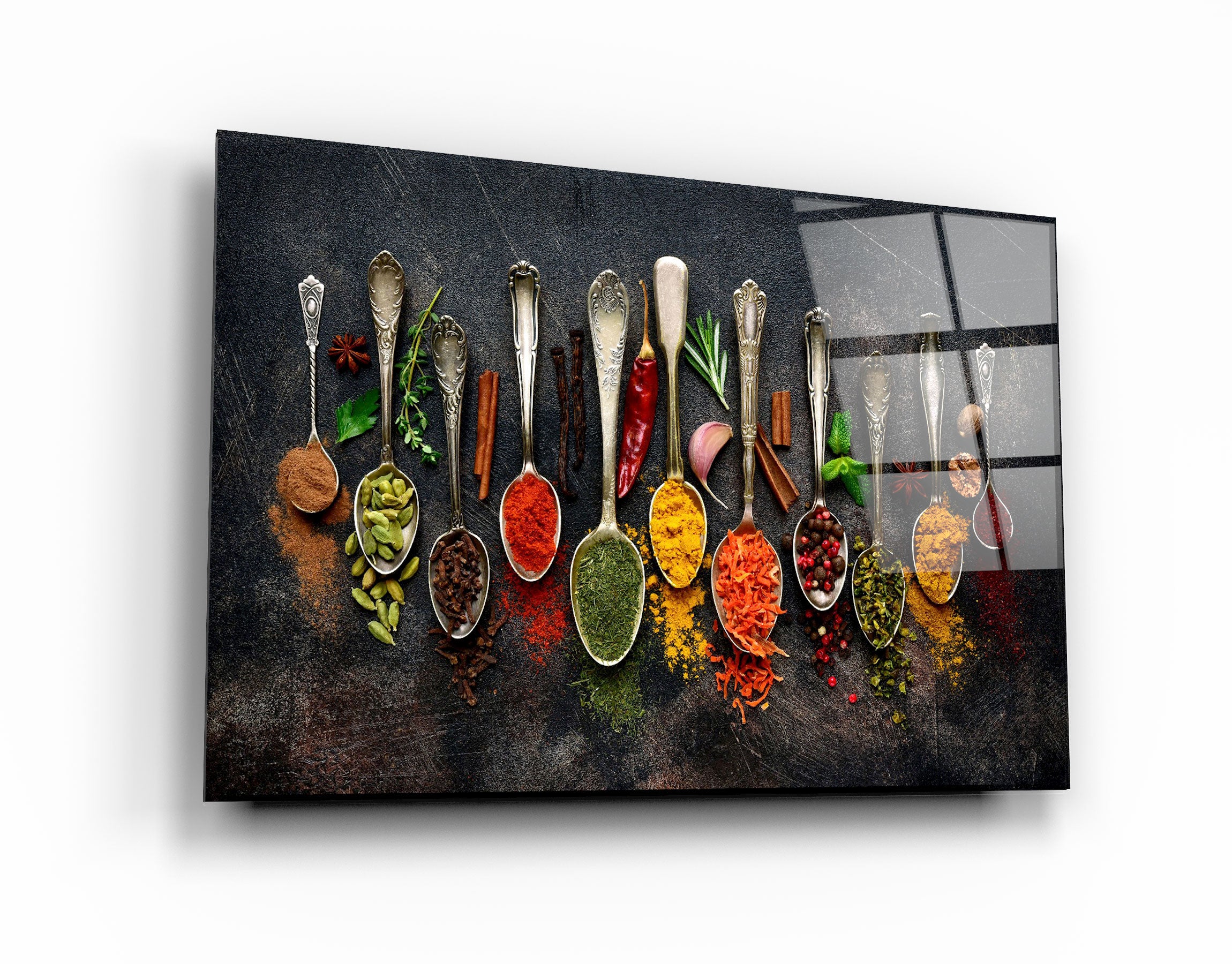 ・"Indian Spices"・Glass Wall Art