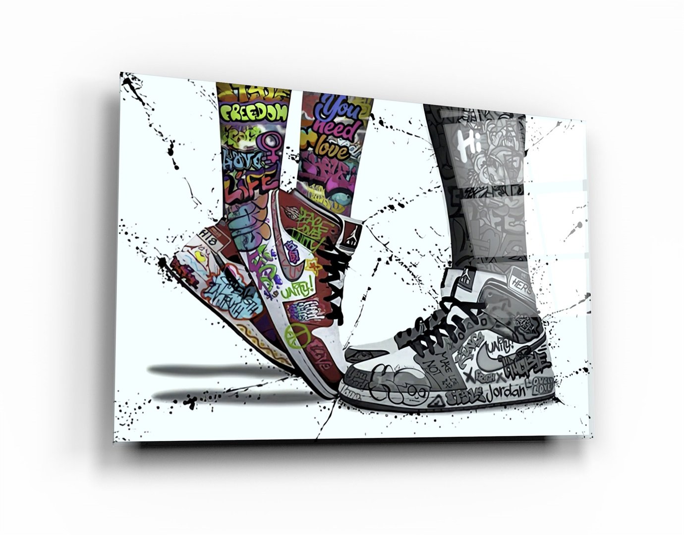 ・"Street Art Footwear V2"・Glass Wall Art