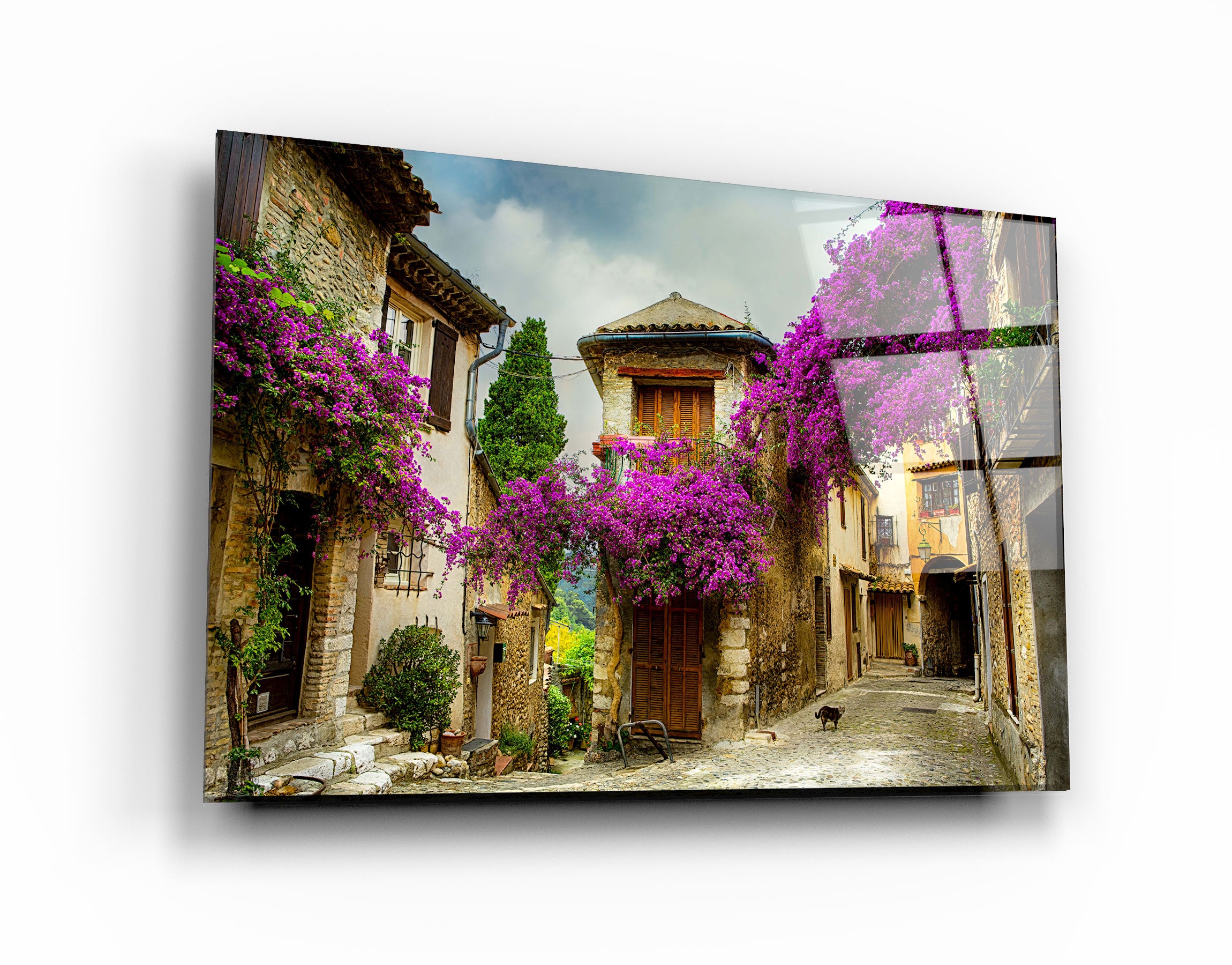 ・"Old Village in Aegean"・Glass Wall Art