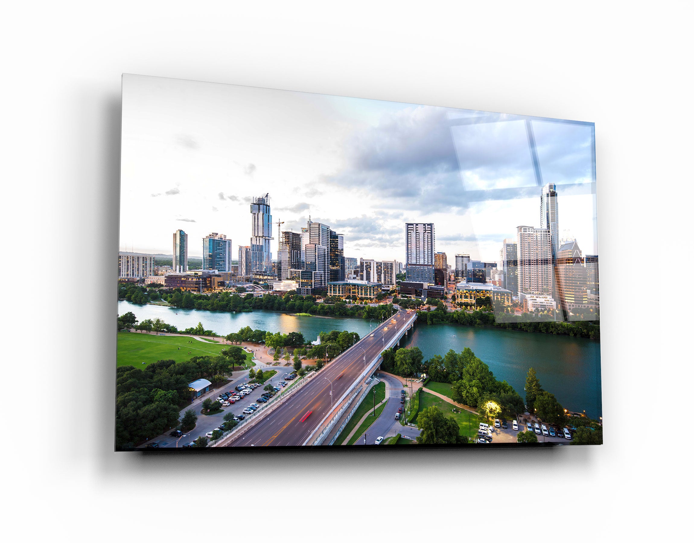 ・"Texas Skyline"・Glass Wall Art