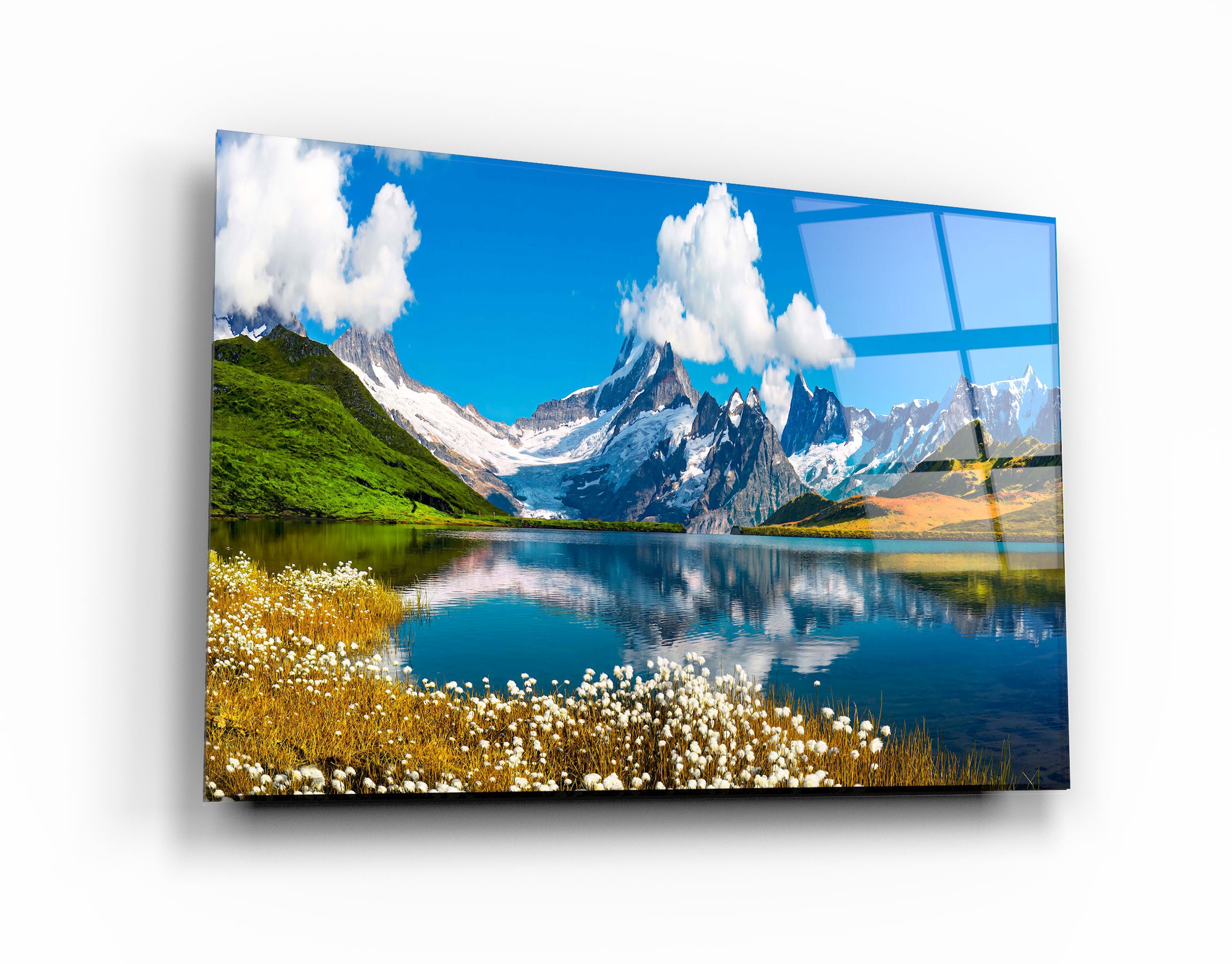 ・"Peaks Eiger, Jungfrau-Switzerland"・Glass Wall Art