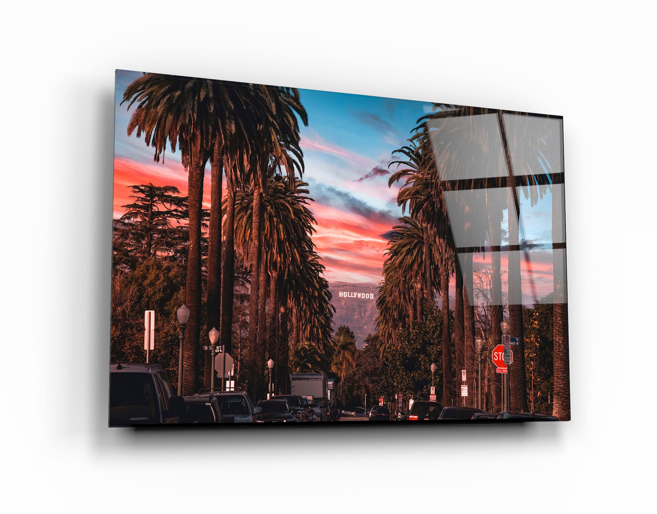 ・"Los Angeles"・Glass Wall Art