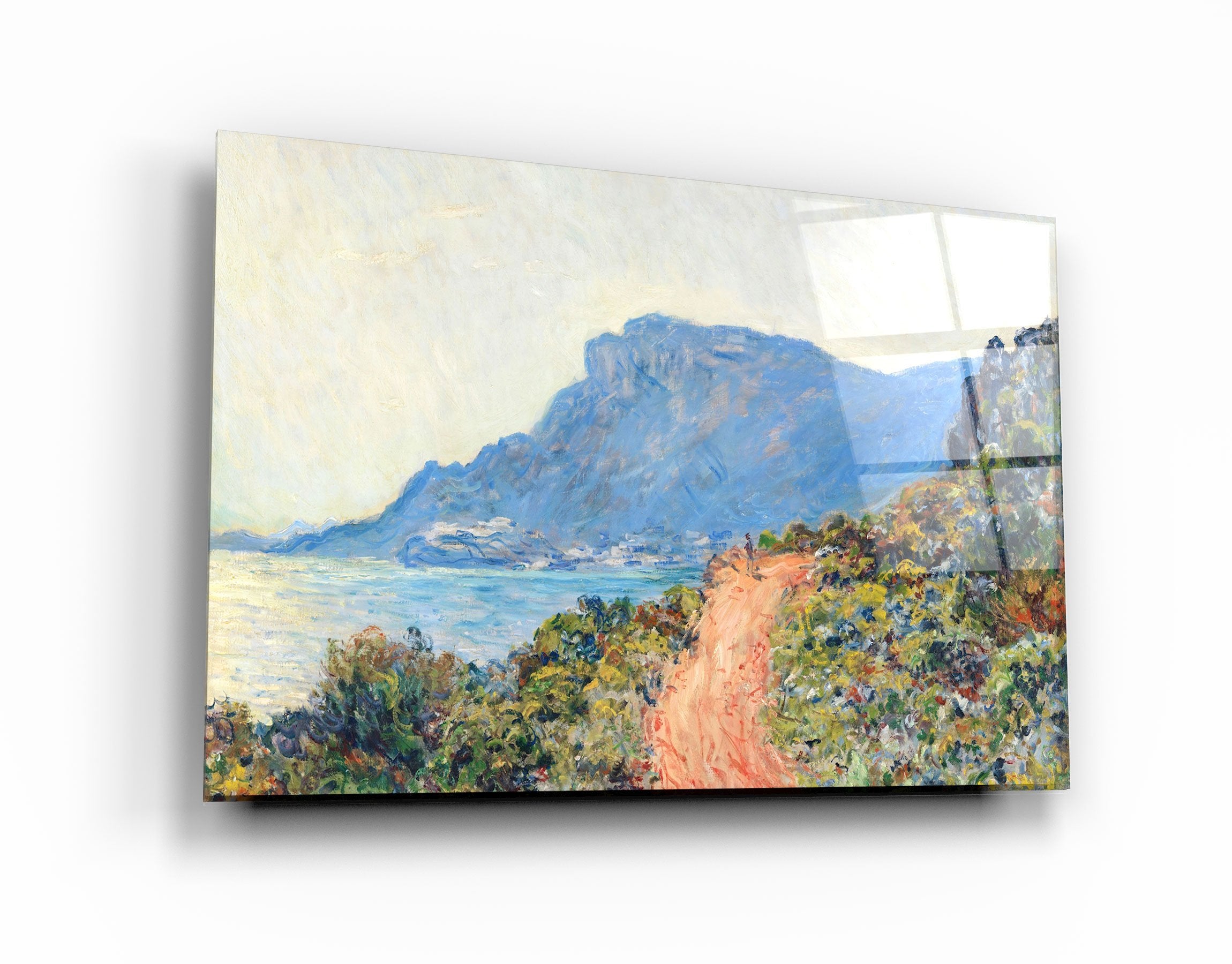 ・"Claude Monet The Corniche Landscape Painting (1884)"・Glass Wall Art
