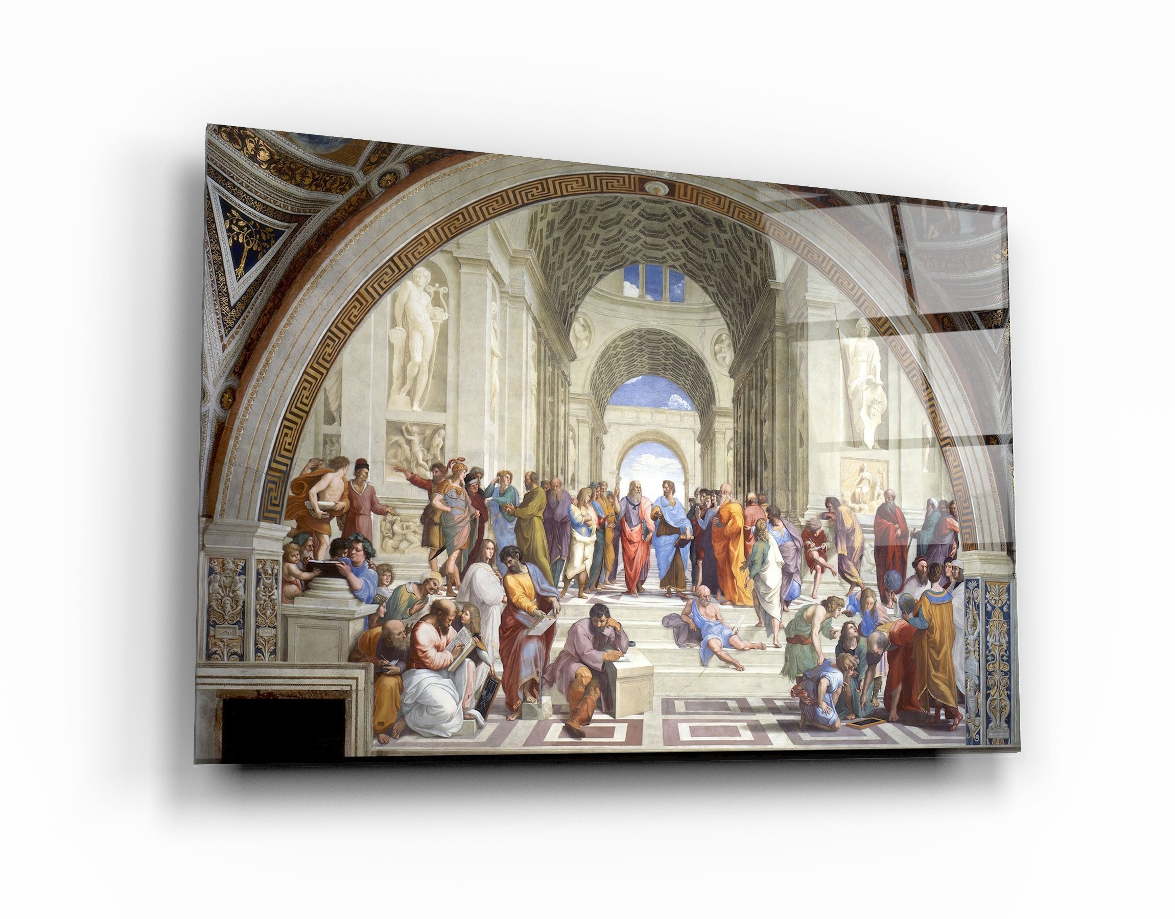 ・"Raphael's The School of Athens (1511)"・Glass Wall Art