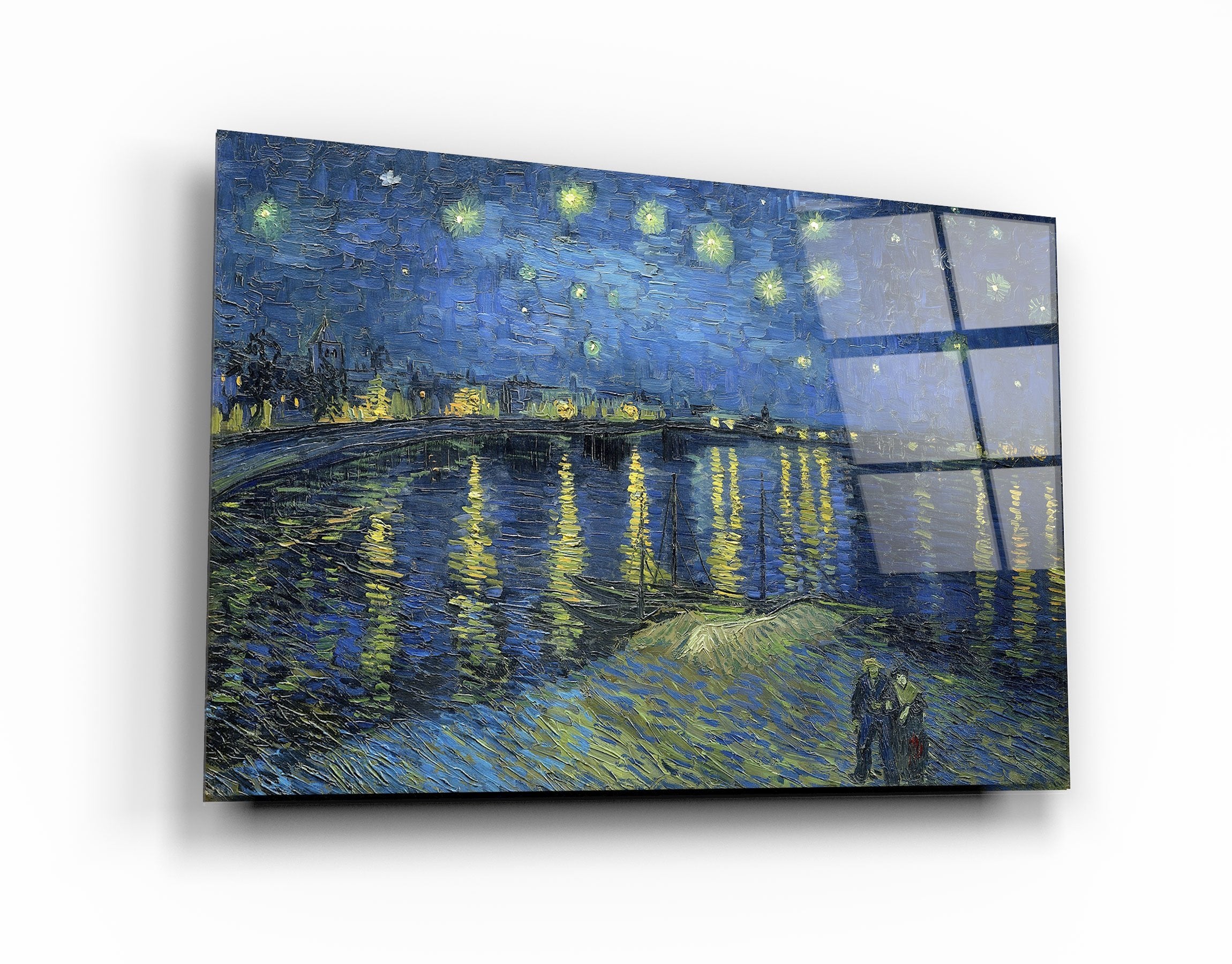・"Vincent van Gogh's Starry Night Over the Rhone (1888)"・Glass Wall Art