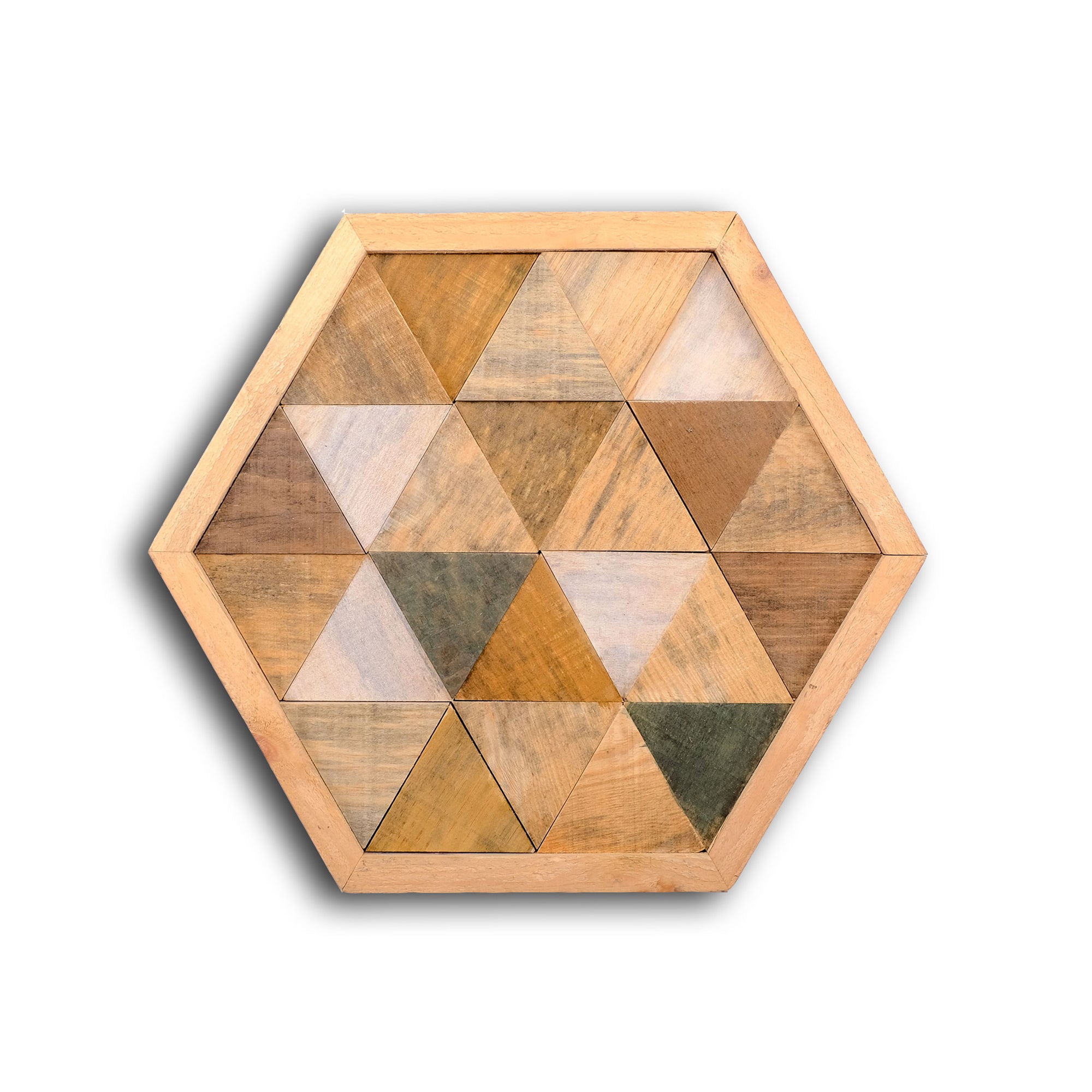 Rustic Hexagon | Premium Wood Handmade Wall Sculpture - Limited Edition