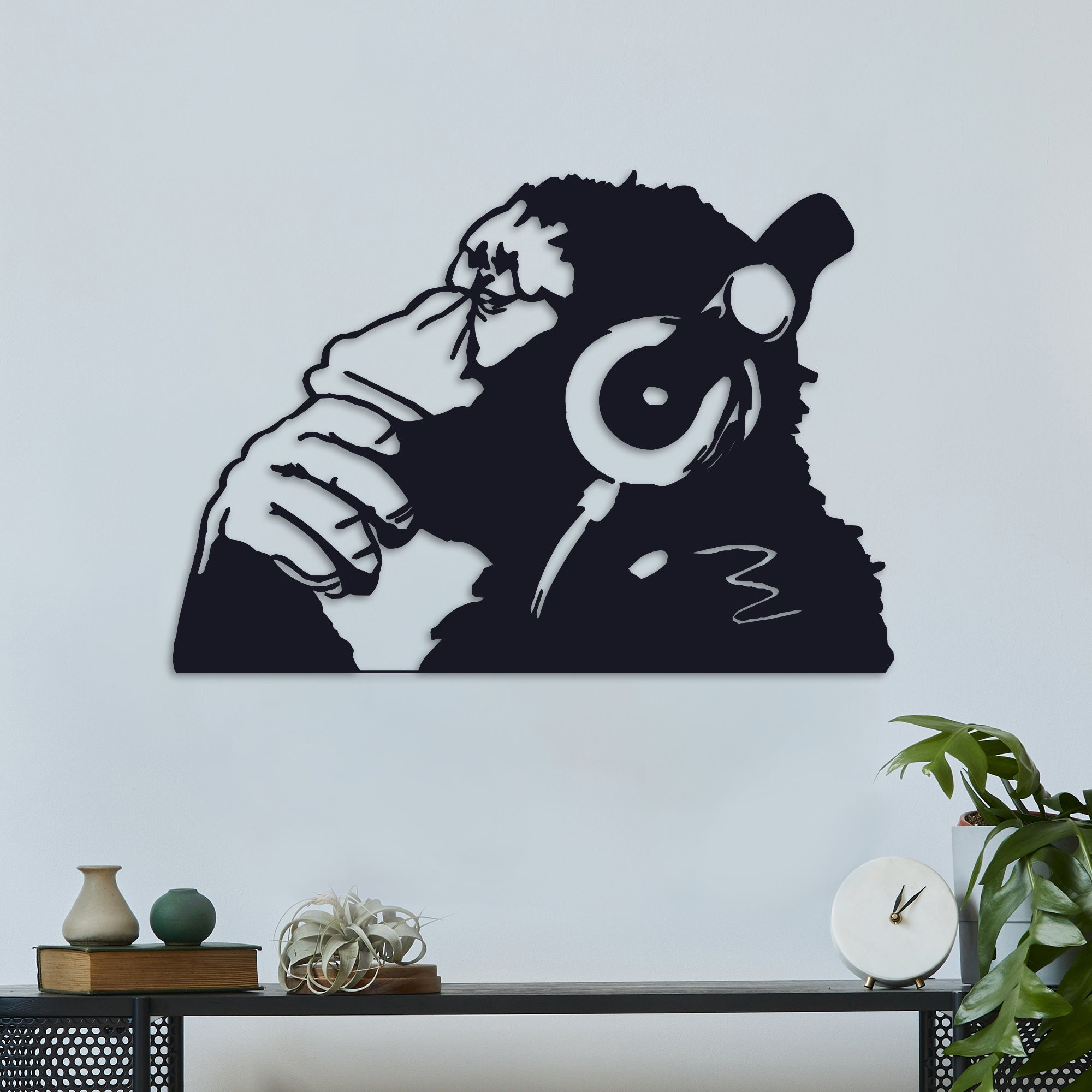 ・"Banksy Monkey Beats"・Premium Metal Wall Art - Limited Edition