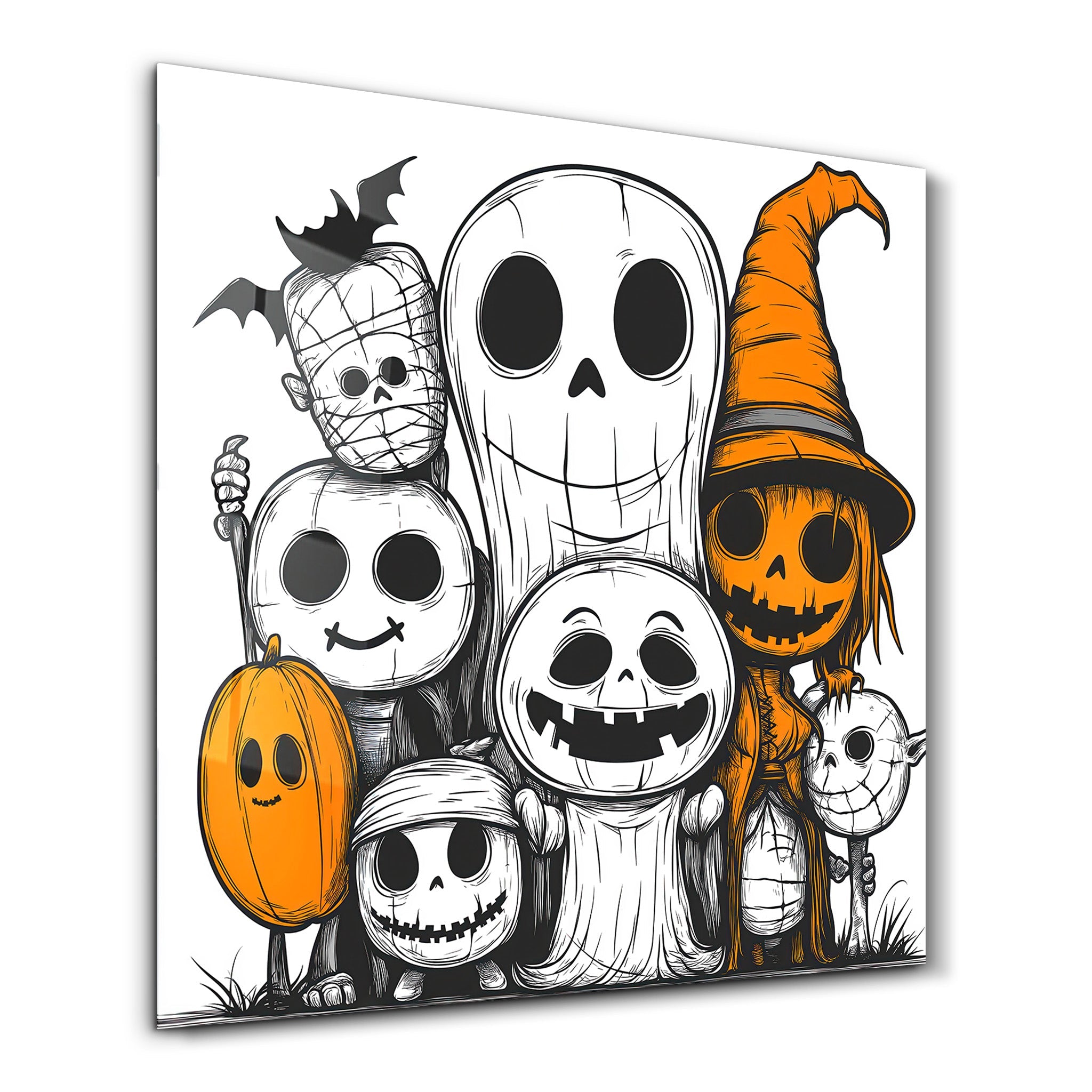 Spukende Halloween-Crew | Halloween-Stil <tc>Glasbild</tc>