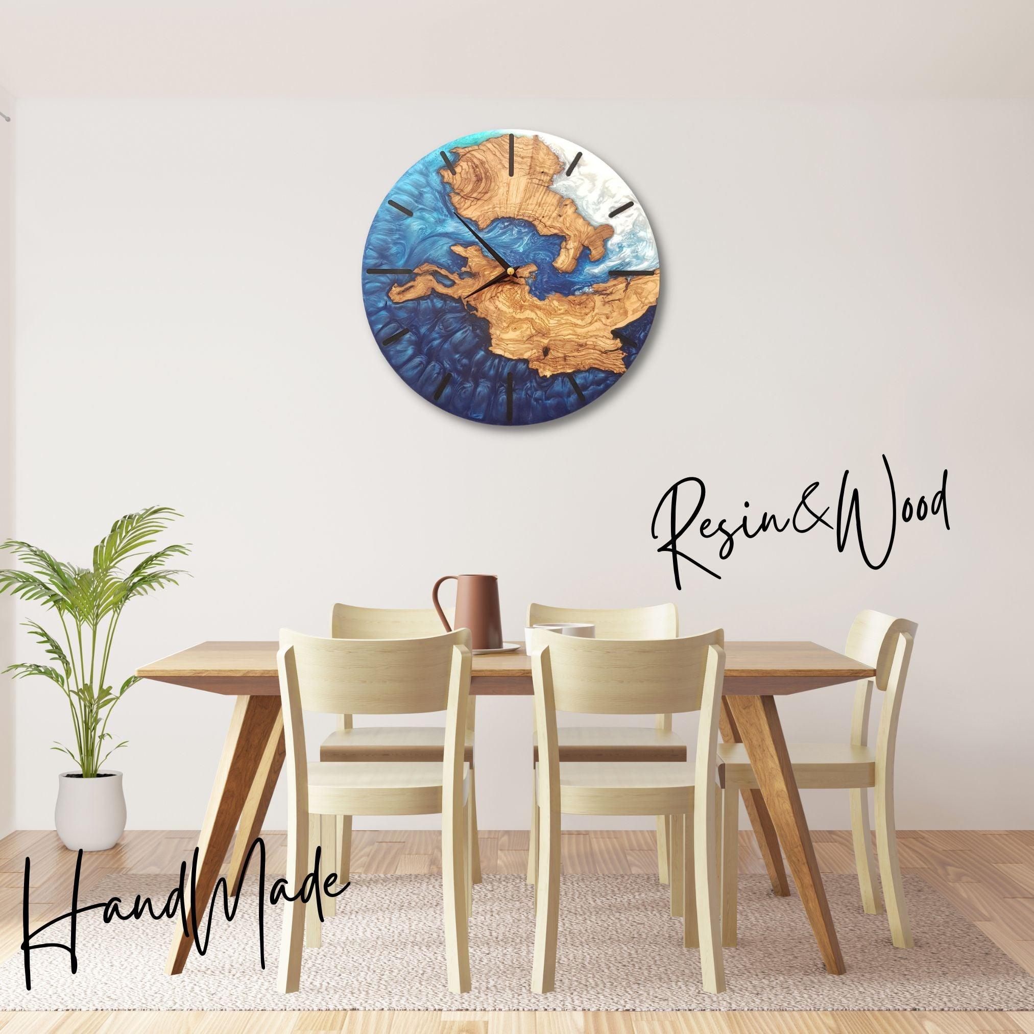 Coastal Azure Timekeeper | Premium Handmade Wall Clocks