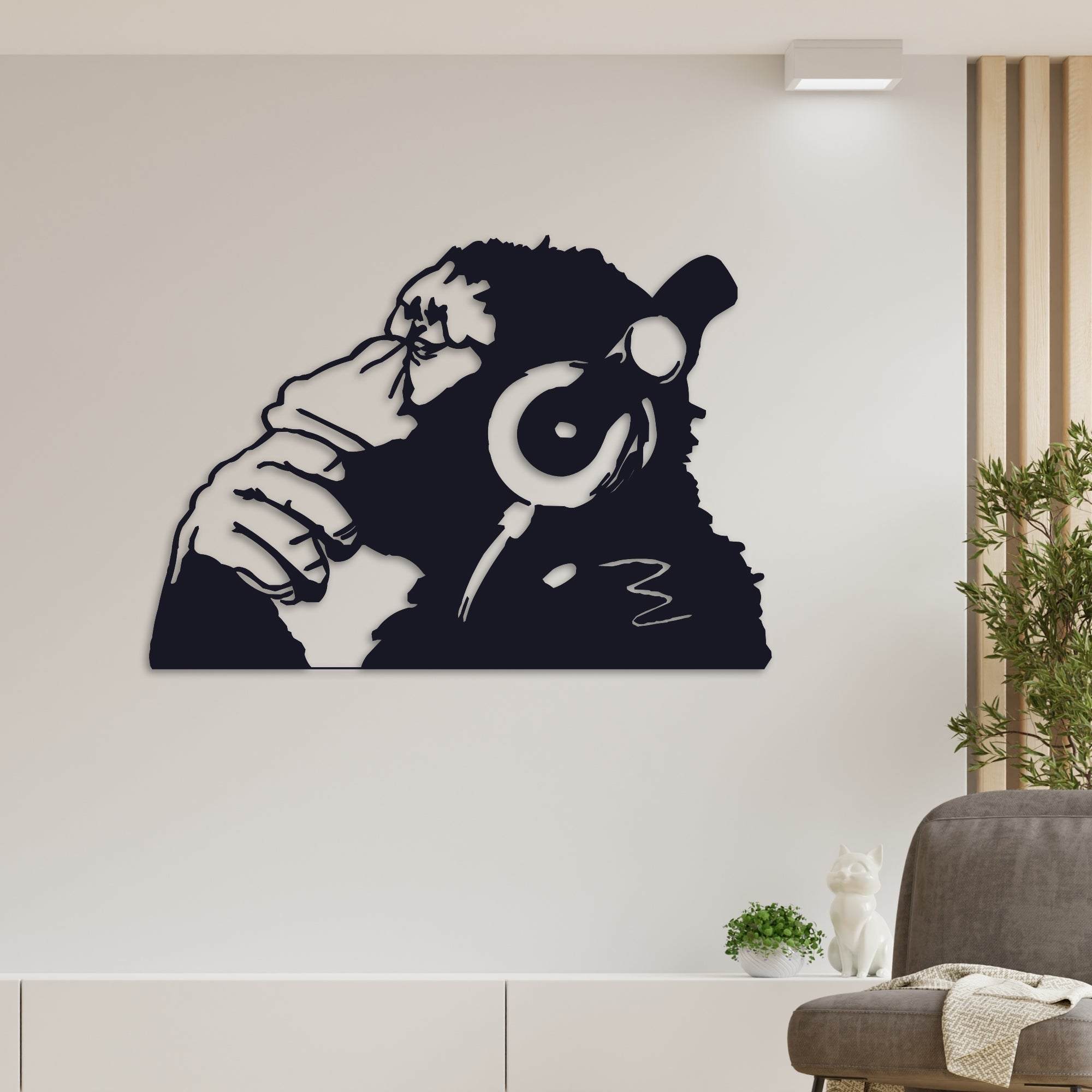 ・"Banksy Monkey Beats"・Premium Metal Wall Art - Limited Edition