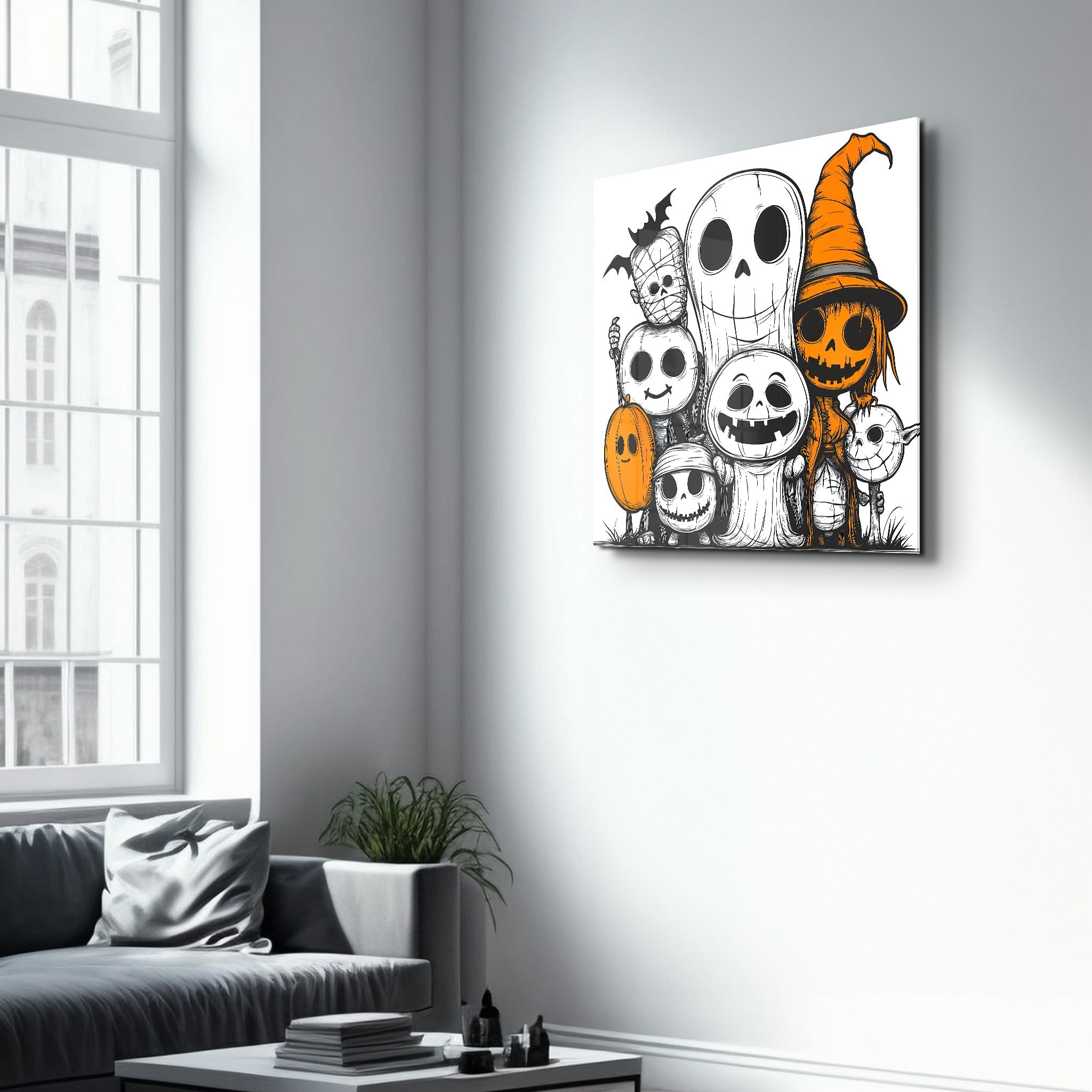 Spukende Halloween-Crew | Halloween-Stil <tc>Glasbild</tc>