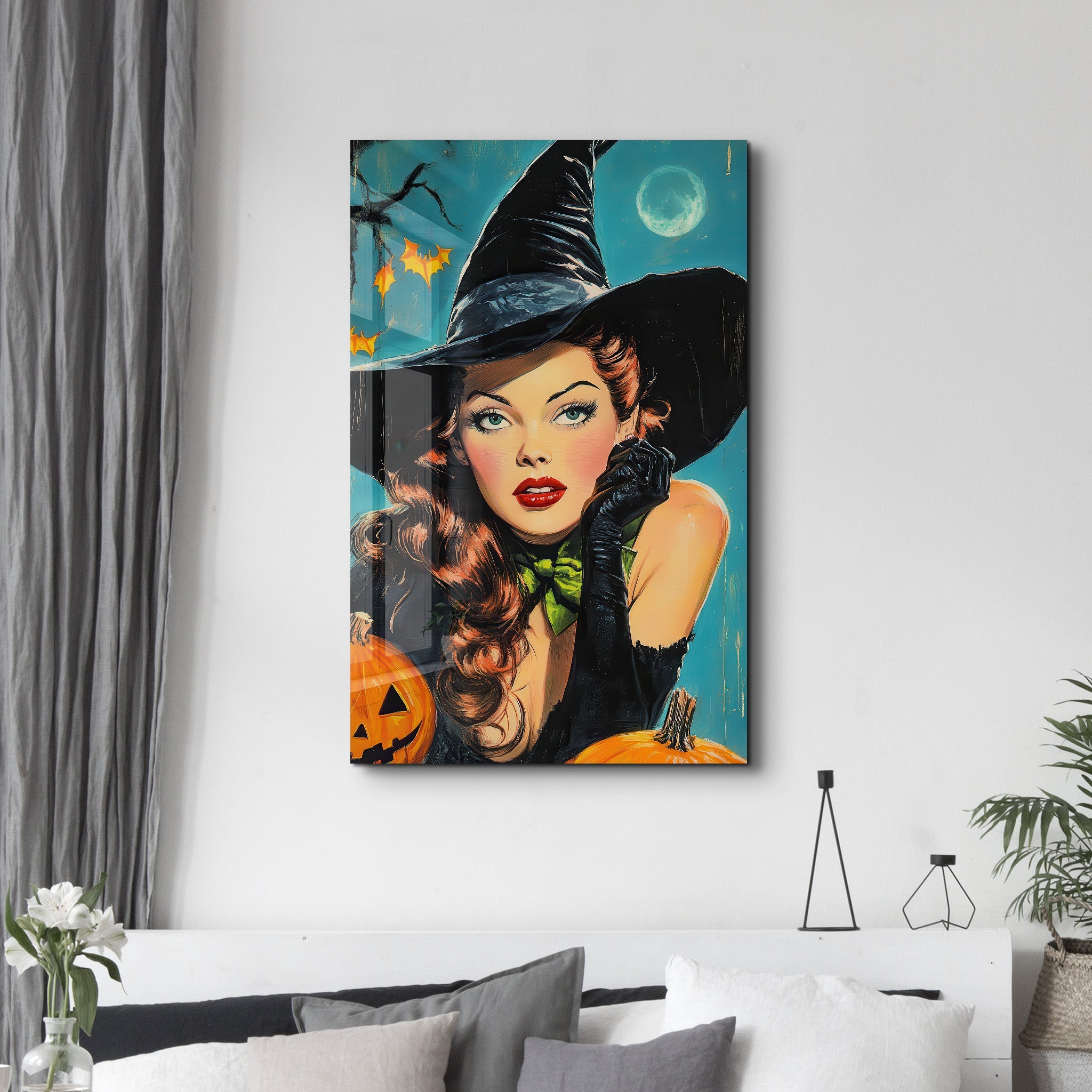 Retro Halloween | Glass Wall Art