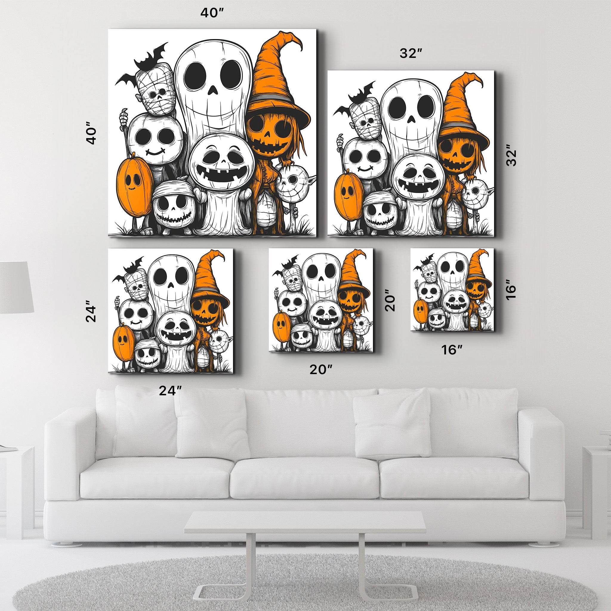 Haunted Halloween Crew | Halloween Style Glass Wall Art