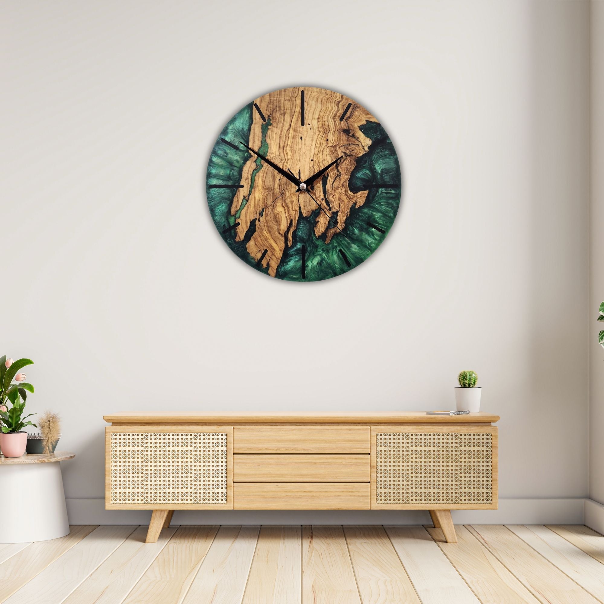 Green Forest Timekeeper | Premium Handmade Wall Clocks