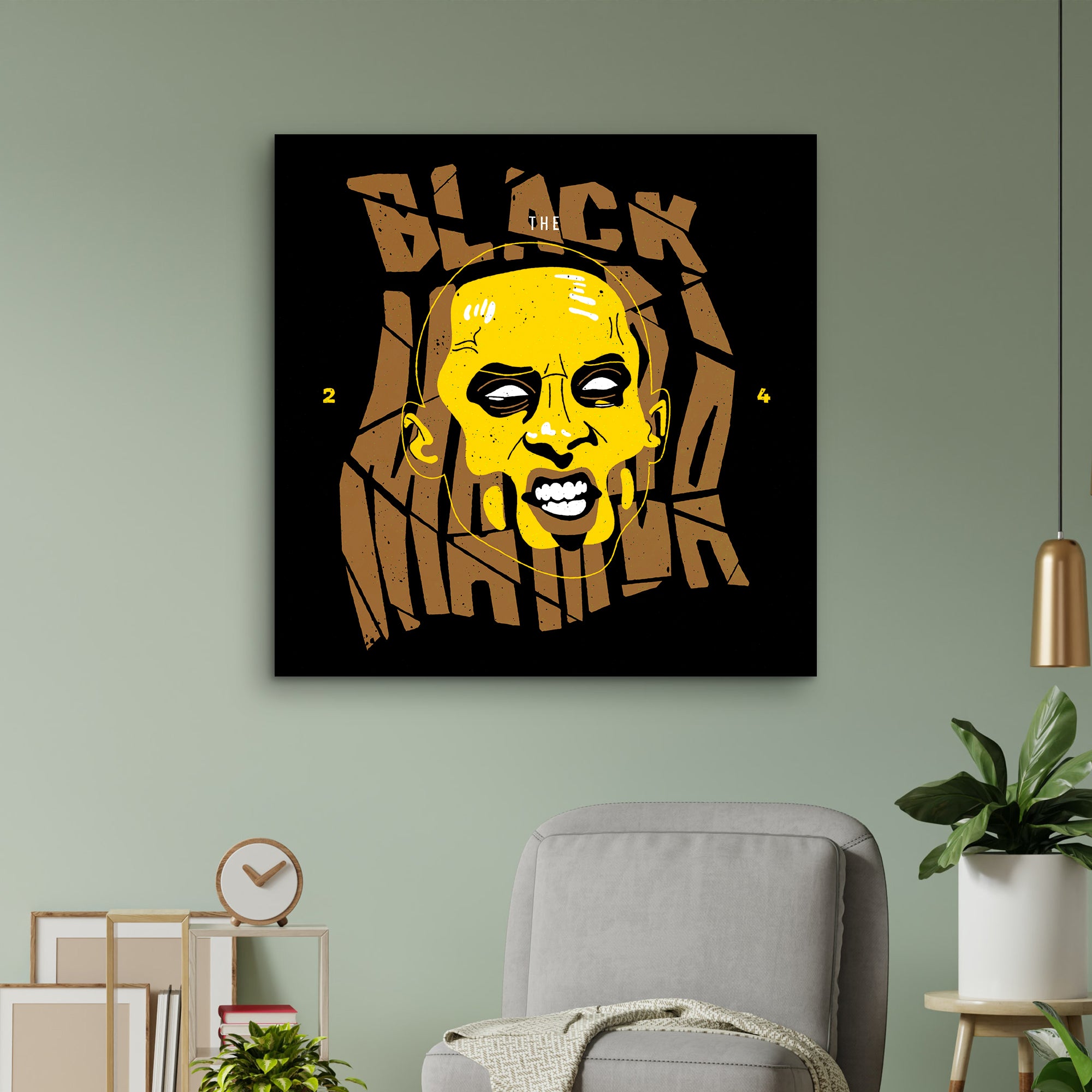 ・"Le Black Mamba 24"・Art mural en verre