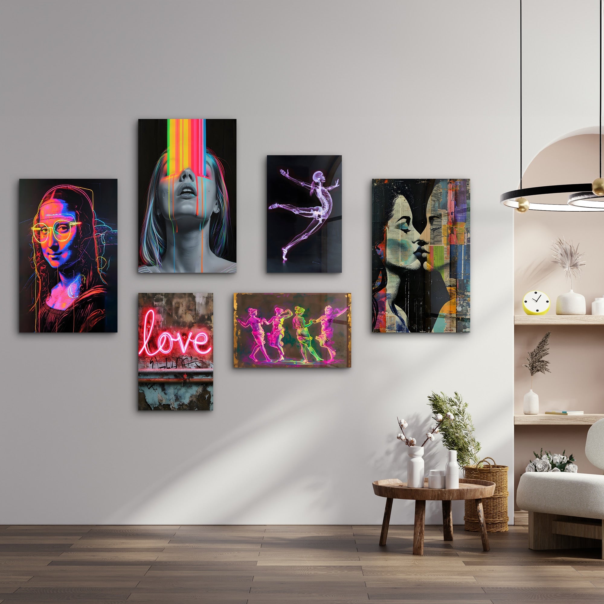 Neon Dreams & Urban Pop Gallery Glass Wall Art Set