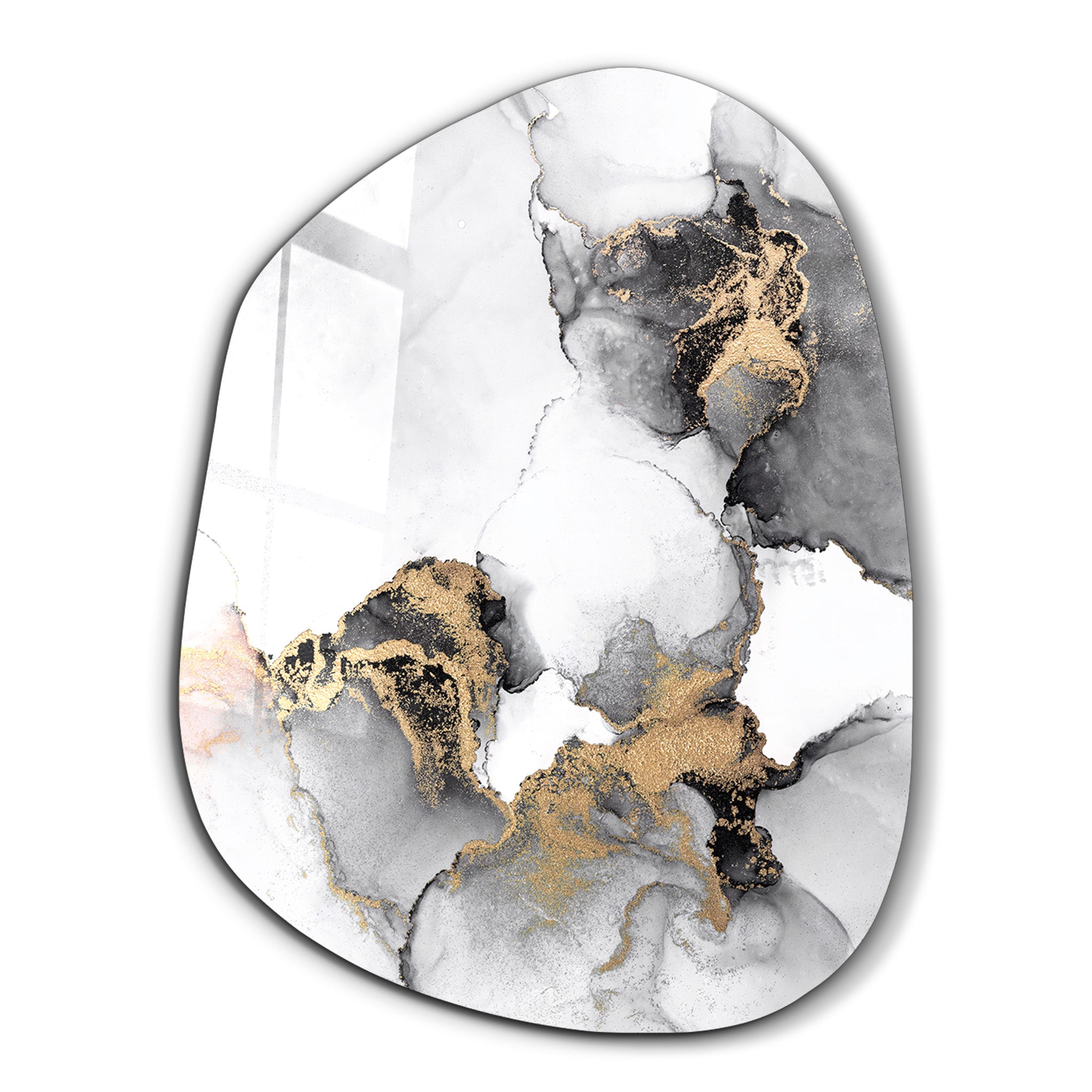 ・„Marmor mit goldenem Staub“・Amorphous Collection <tc>Glasbild</tc>