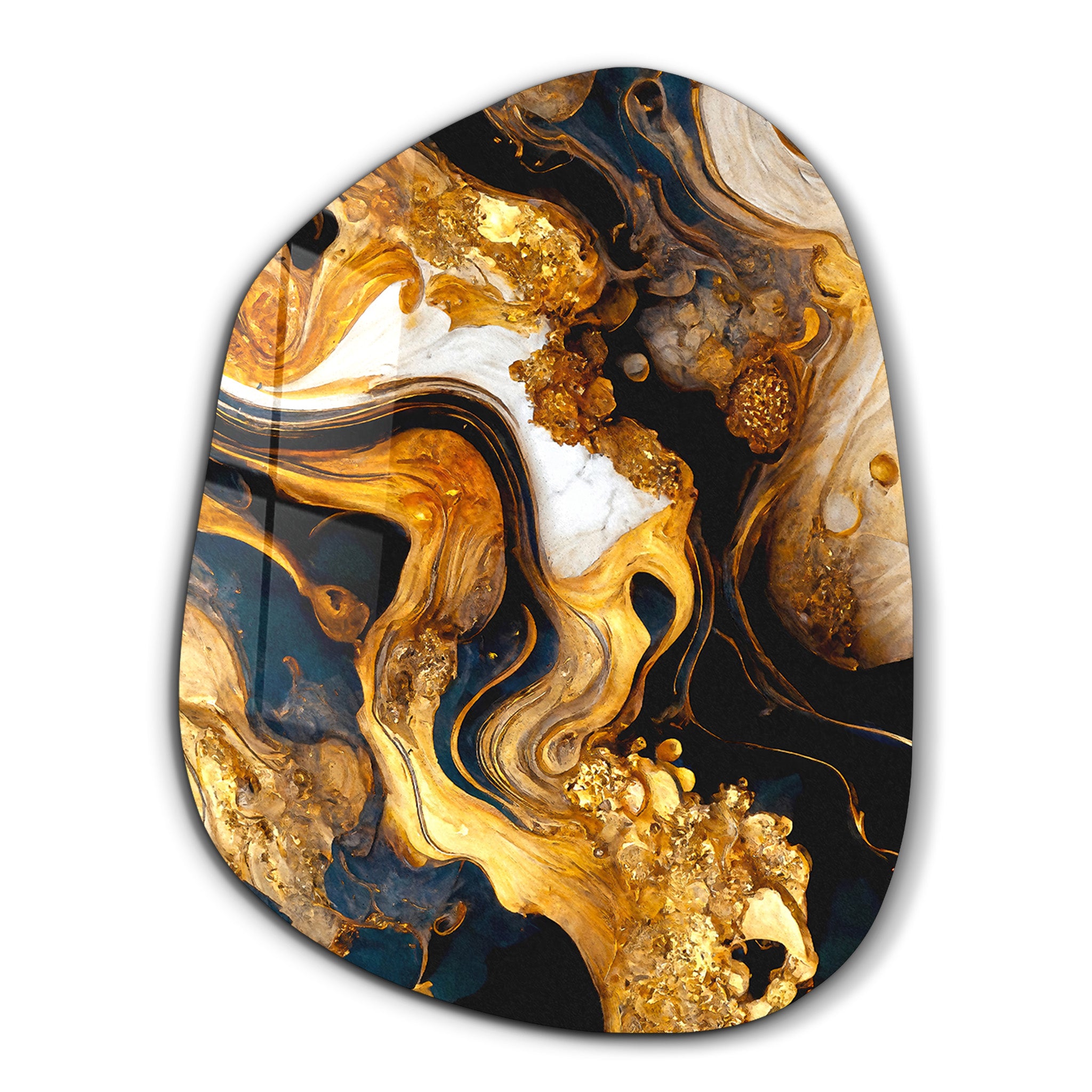 ・"Racines dorées"・Art mural en verre de la collection Amorphe