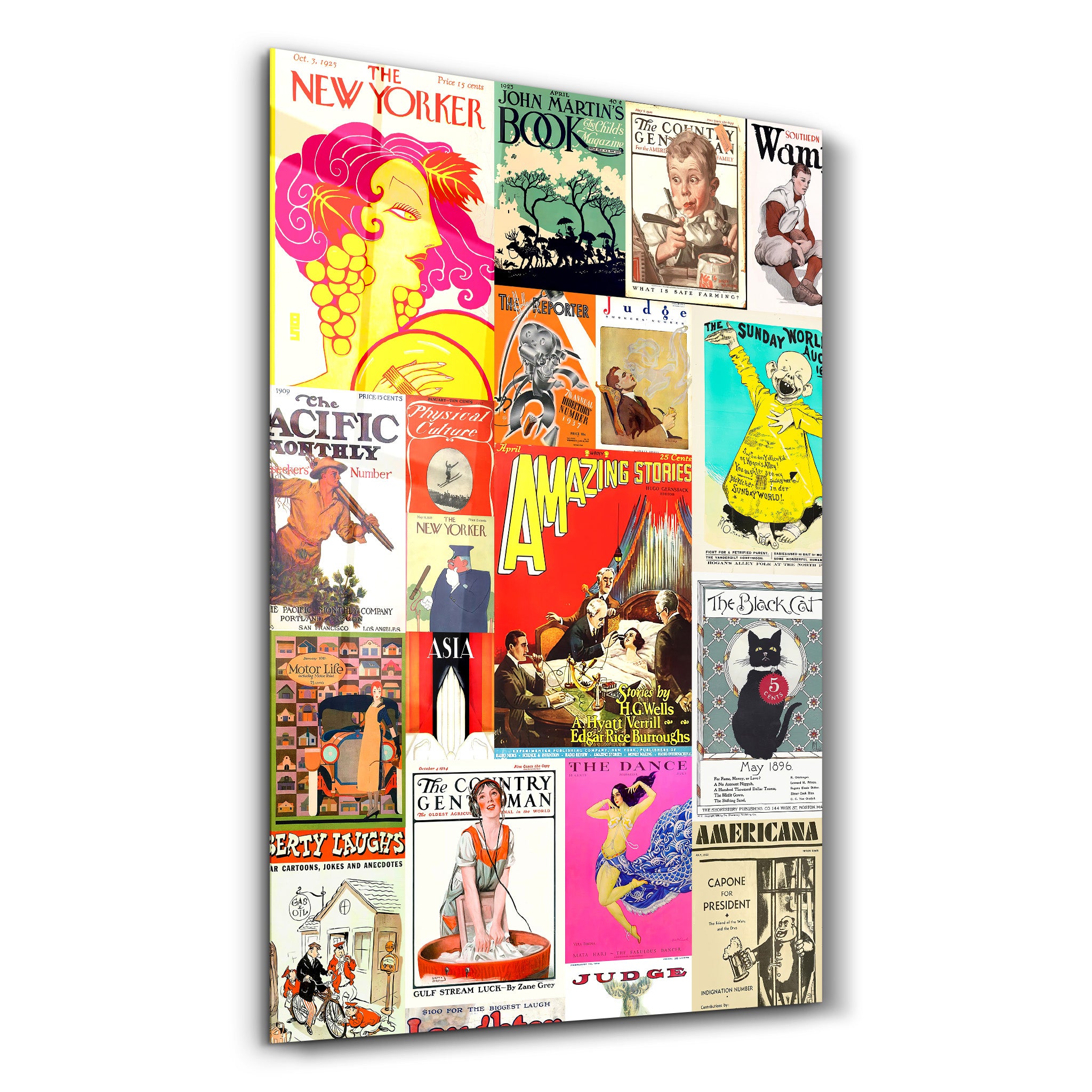 Retro Magazine Covers-3 - Glass Wall Art