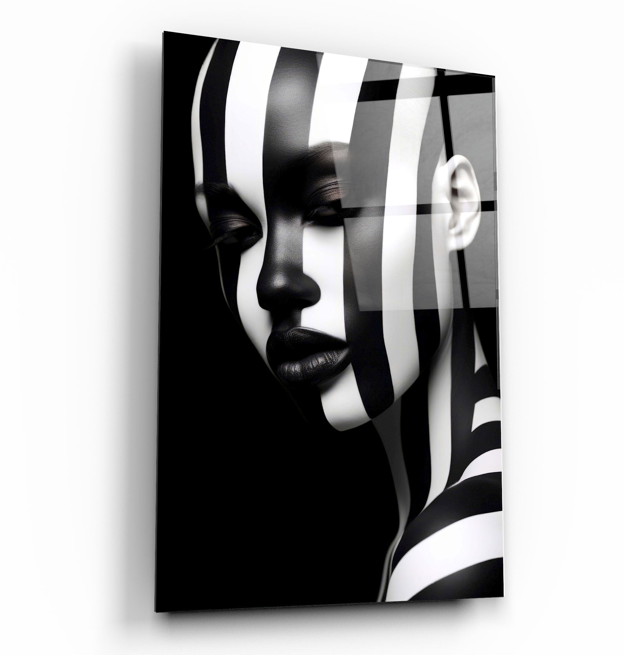 ・"Noir et Blanc"・Art mural en verre de la collection Designers