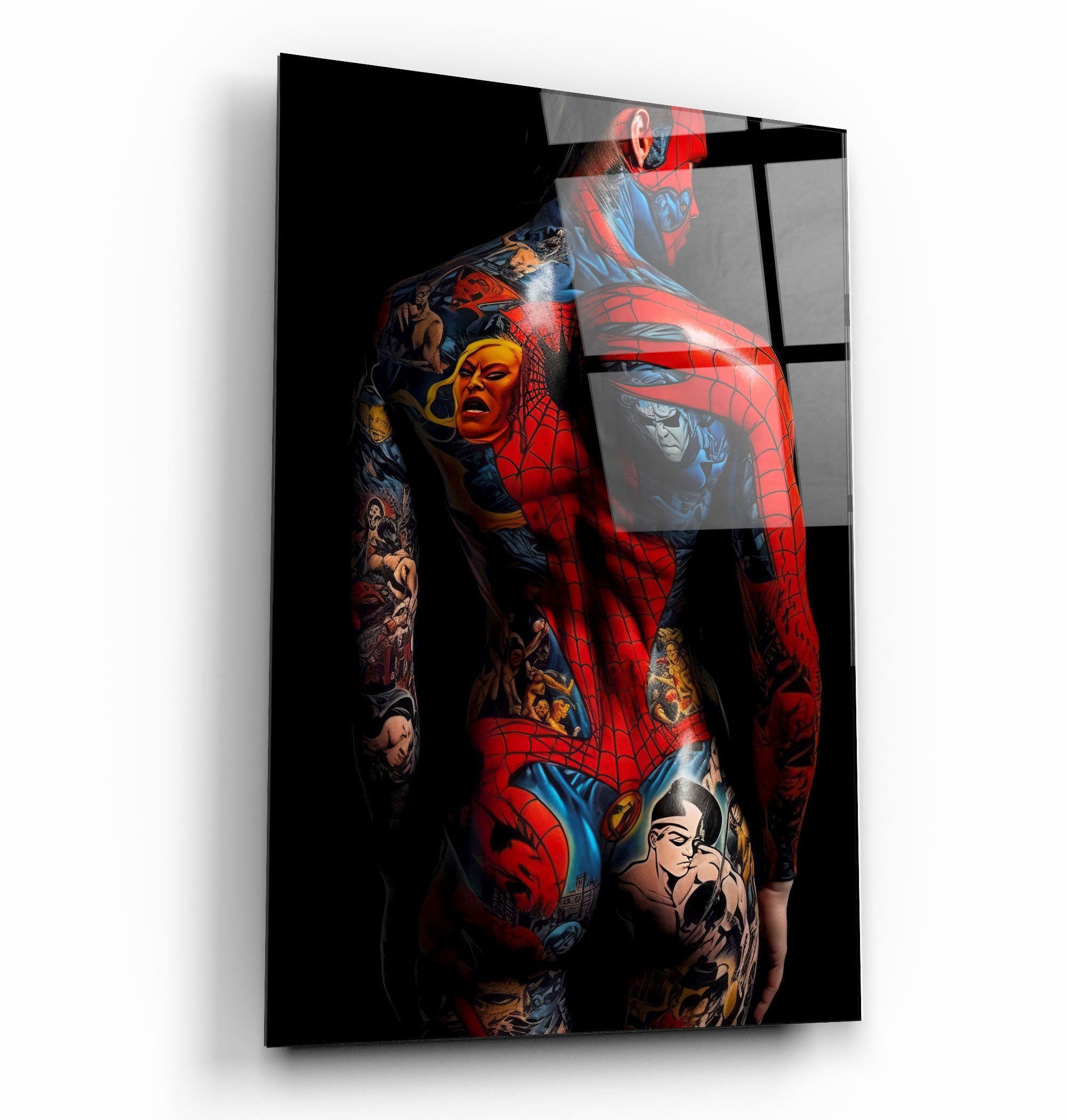 ・"Tattooed Body 3"・Designers Collection Glass Wall Art