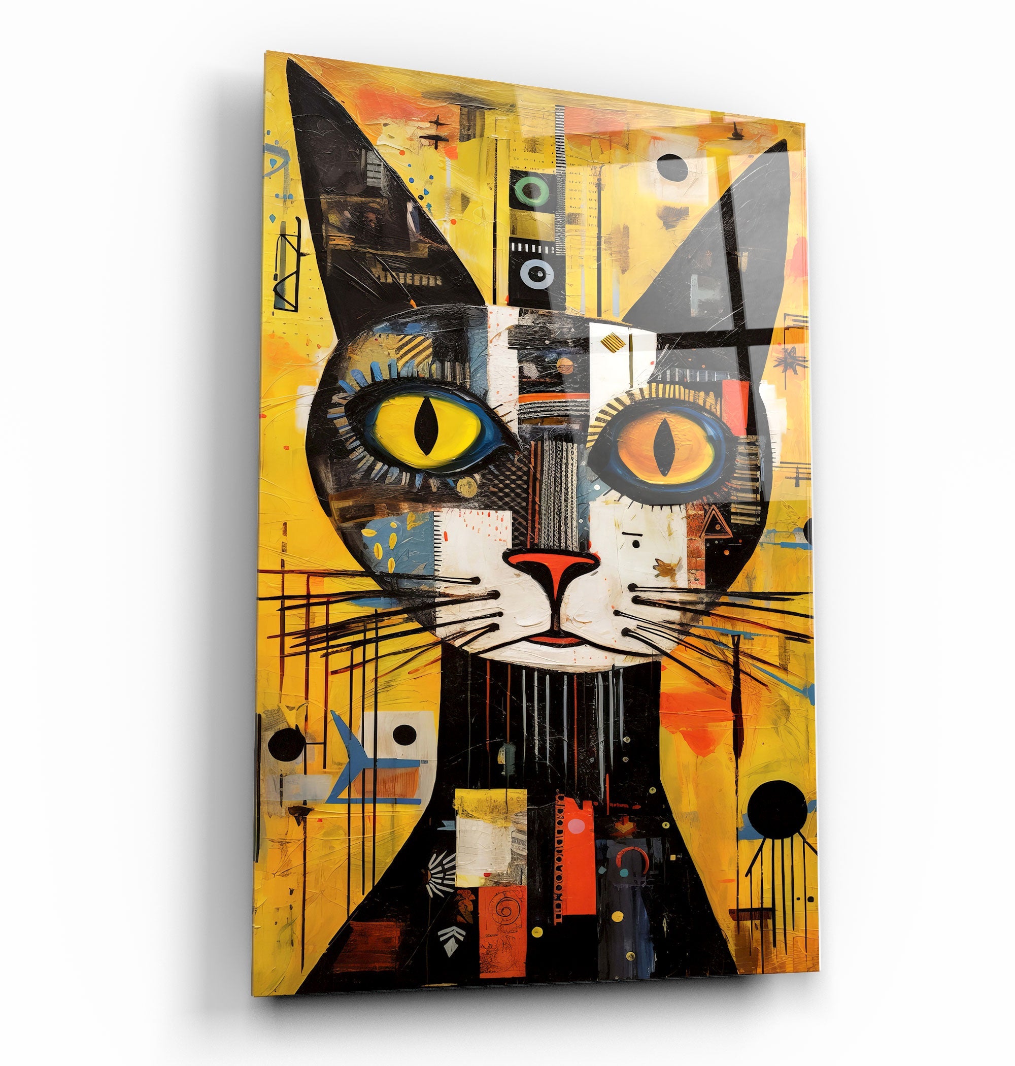 ・"Egyptian Cat・Designers Collection Glass Wall Art