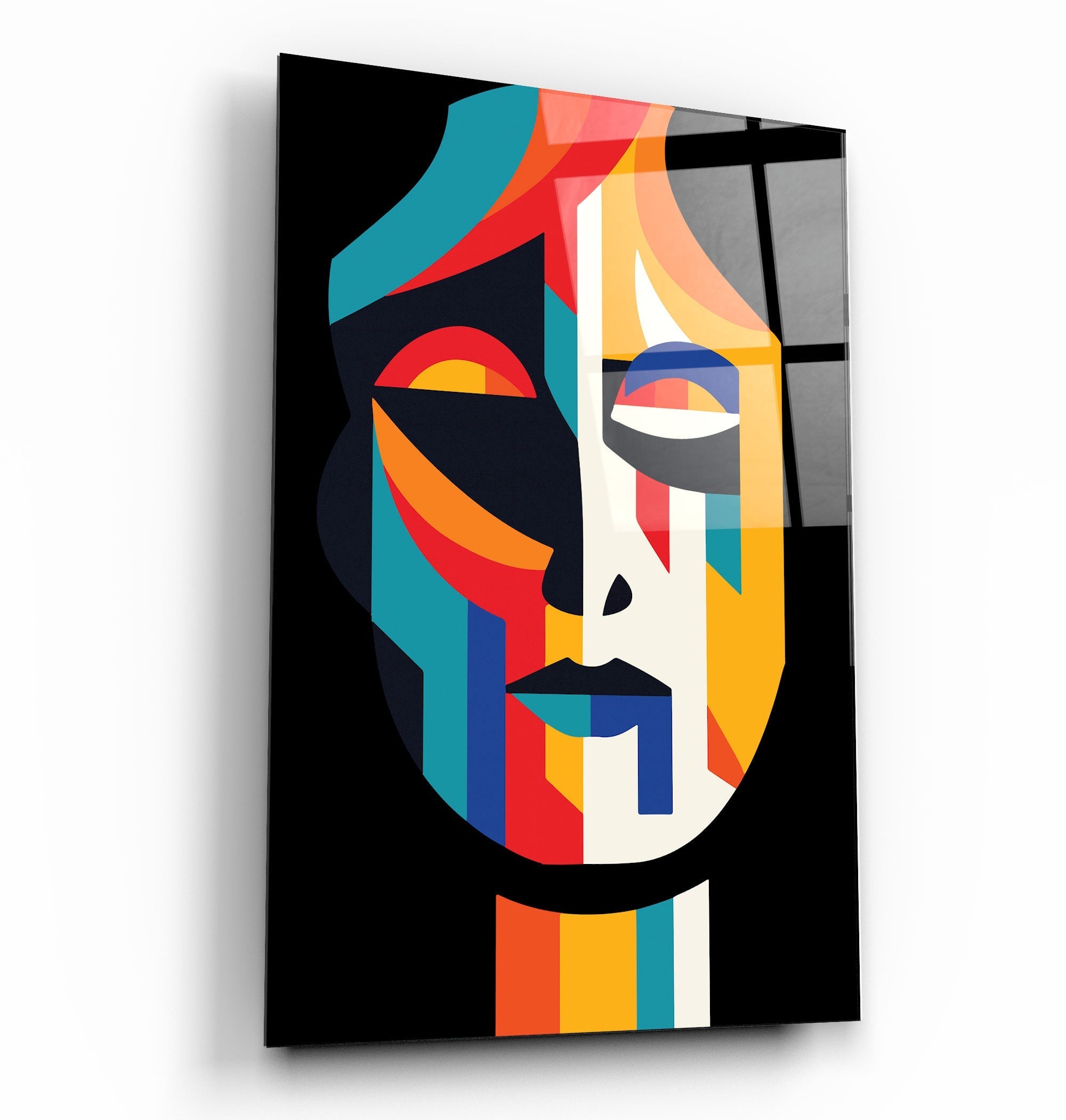 ・"Le visage - Bauhaus"・Art mural en verre de la collection du designer