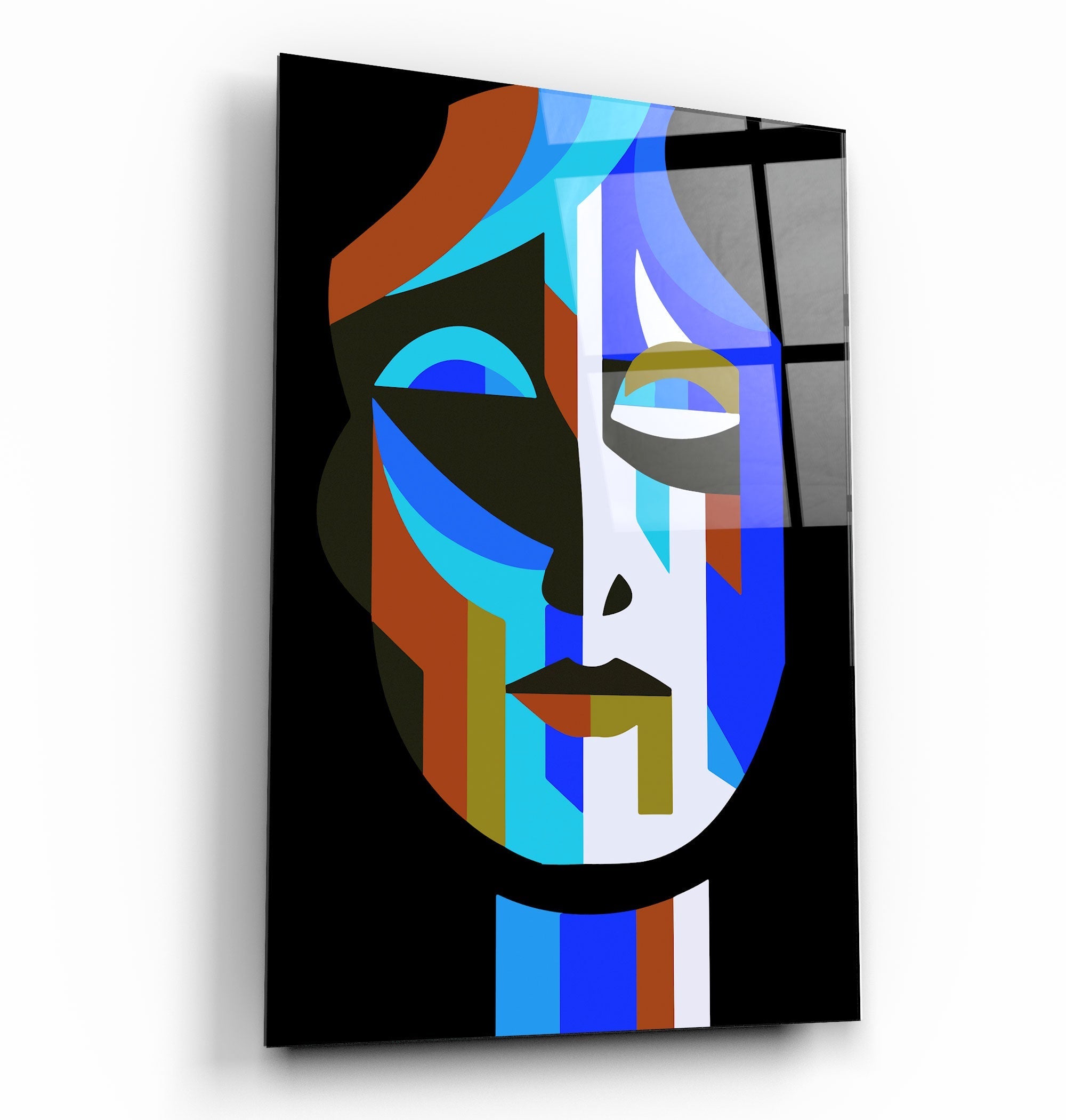 ・"Le visage - Bauhaus"・Art mural en verre de la collection du designer