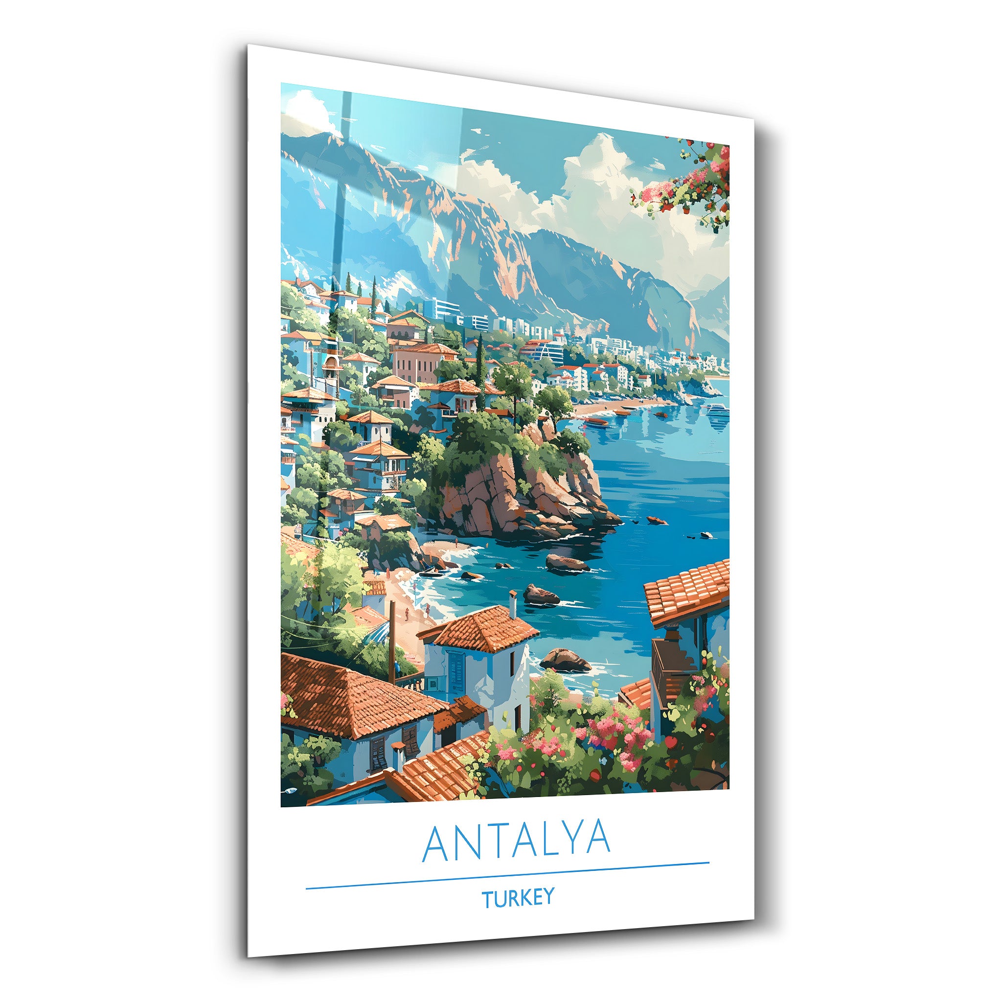 Antalya Türkei-Reiseposter | <tc>Glasbild</tc>