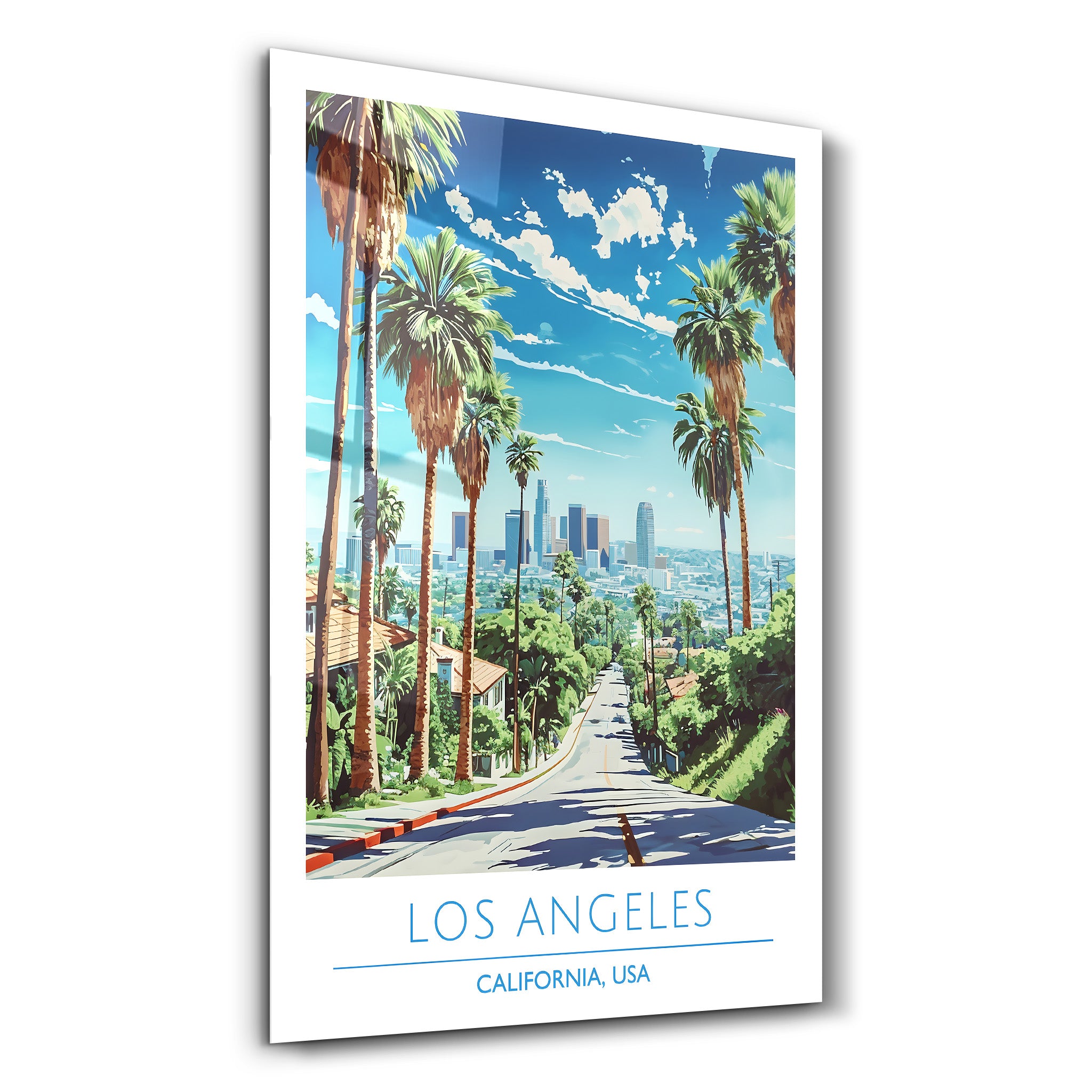 Los Angeles-Californie USA-Affiches de voyage | Art mural en verre