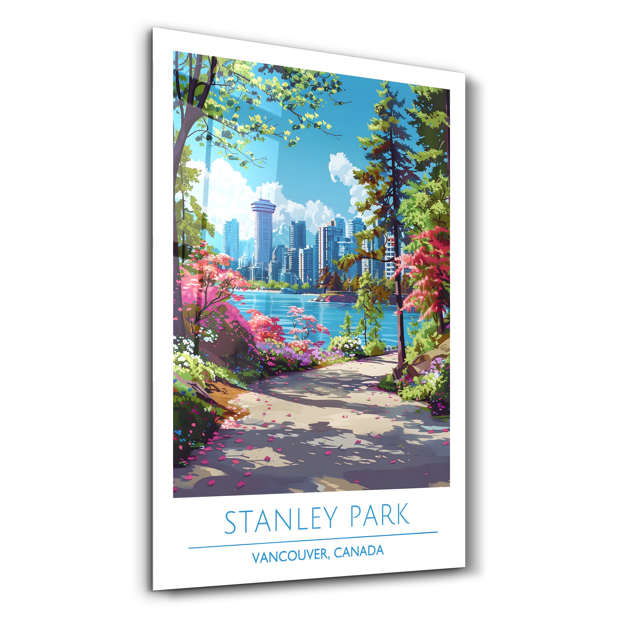 Parc Stanley-Vancouver Canada-Affiches de voyage | Art mural en verre