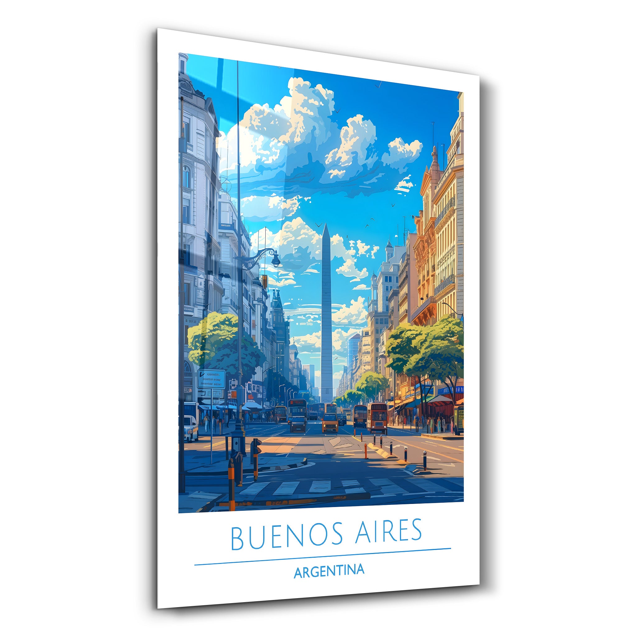 Buenos Aires Argentinien-Reiseposter | <tc>Glasbild</tc>