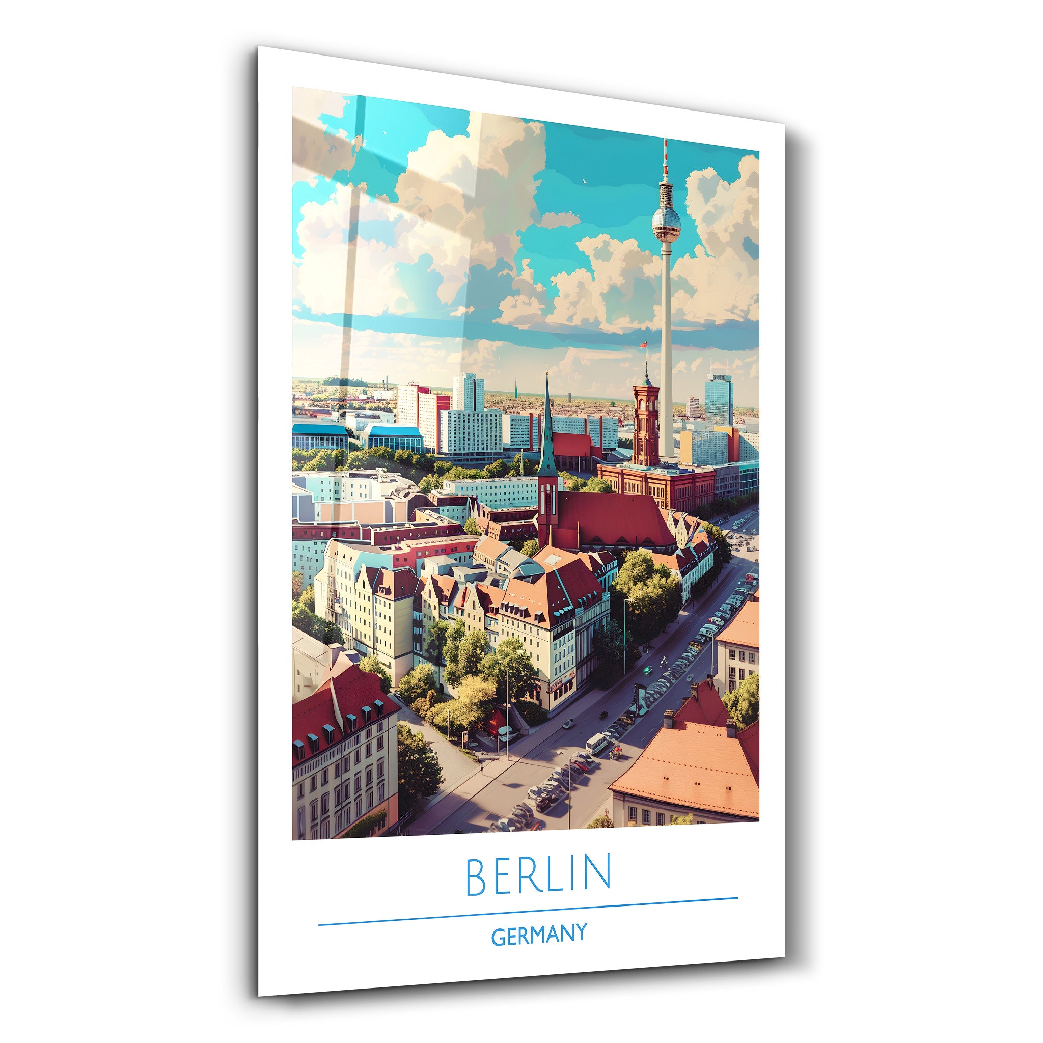 Berlin Deutschland-Reiseposter | <tc>Glasbild</tc>