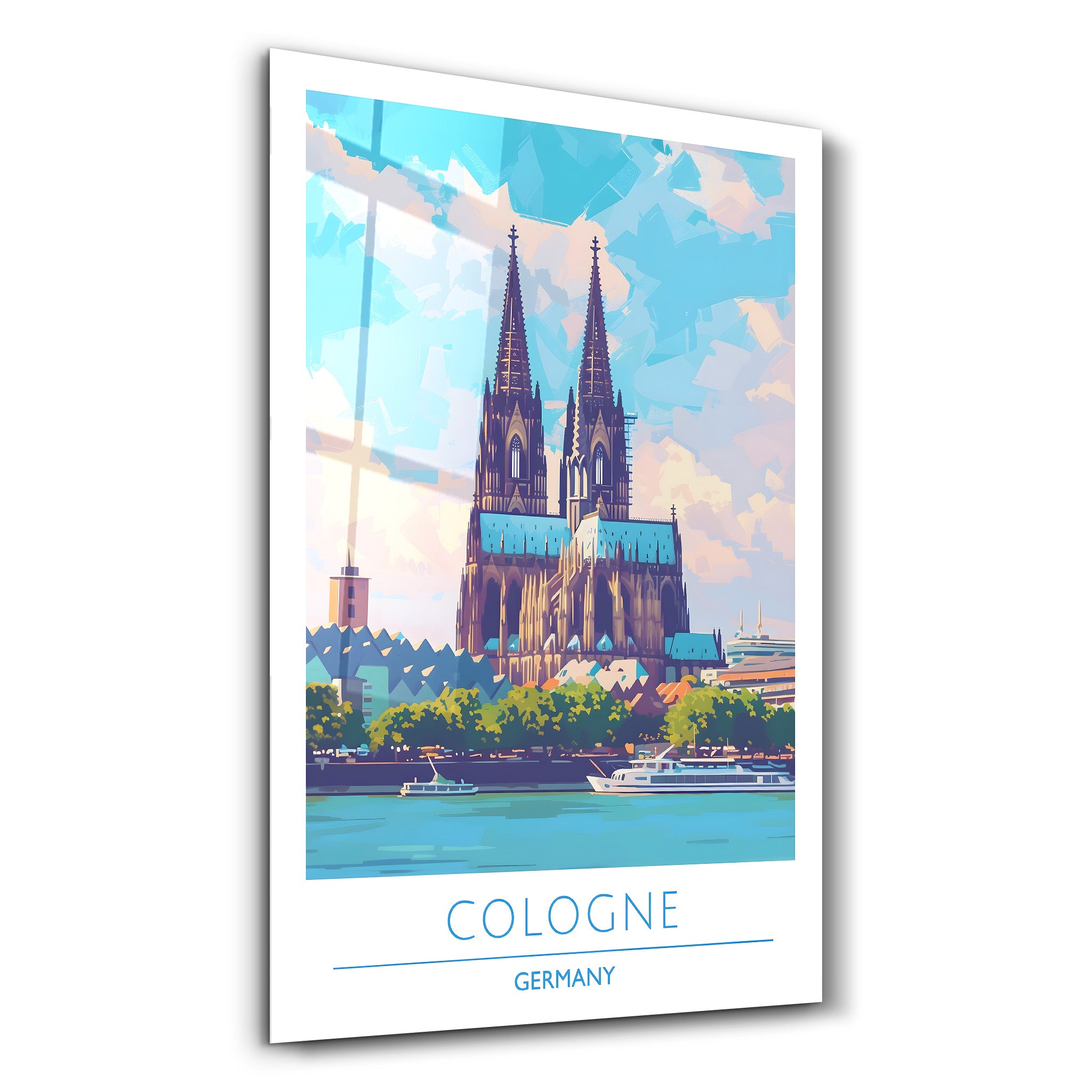 Cologne Allemagne-Affiches de voyage | Art mural en verre