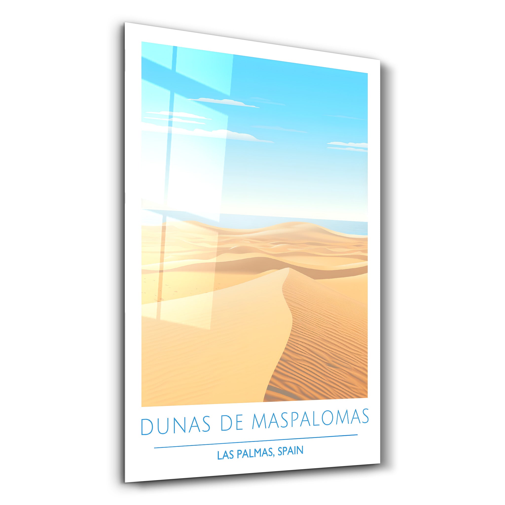 Dunas De Maspalomas-Las Palmas Espagne-Affiches de voyage | Art mural en verre