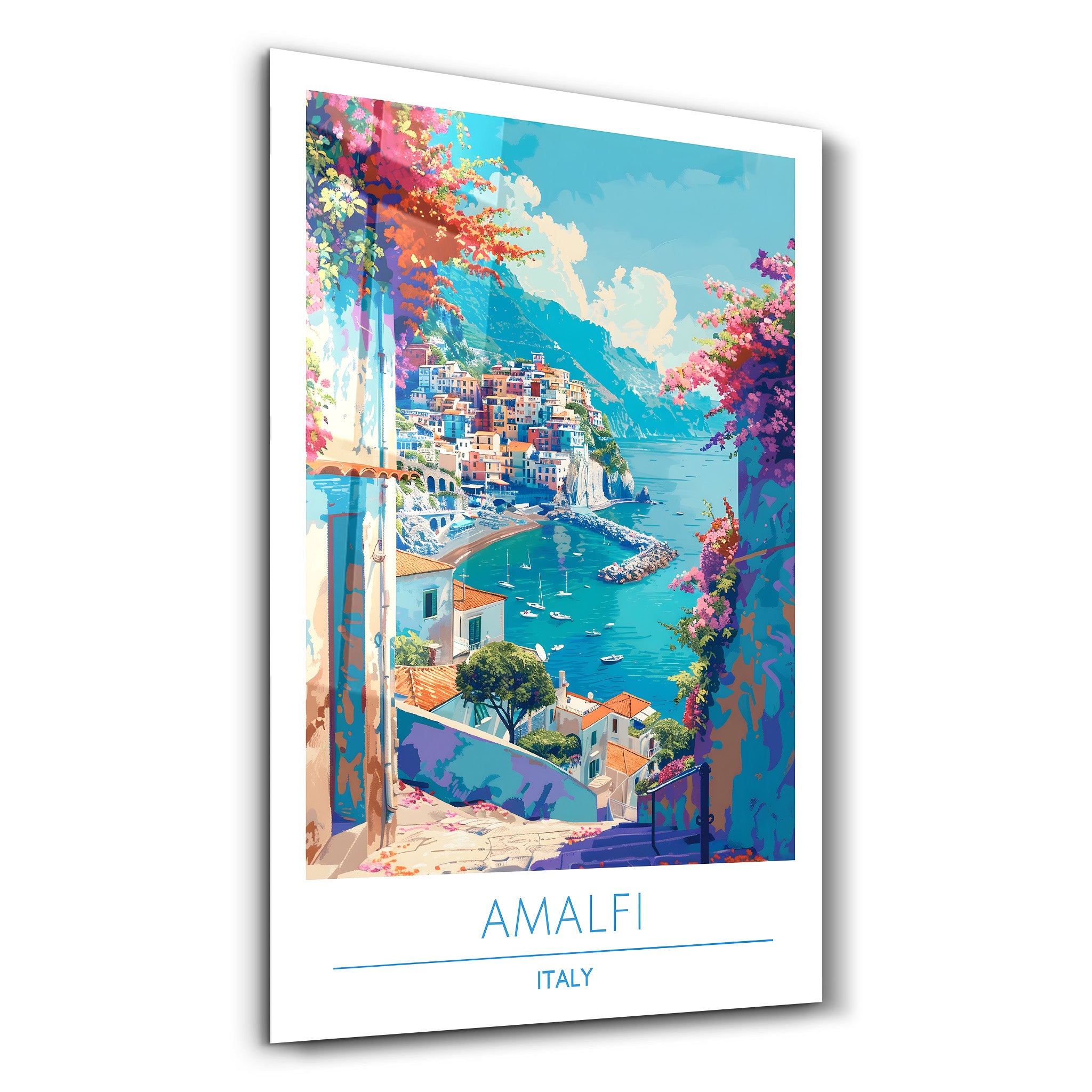 Amalfi Italien-Reiseposter | <tc>Glasbild</tc>