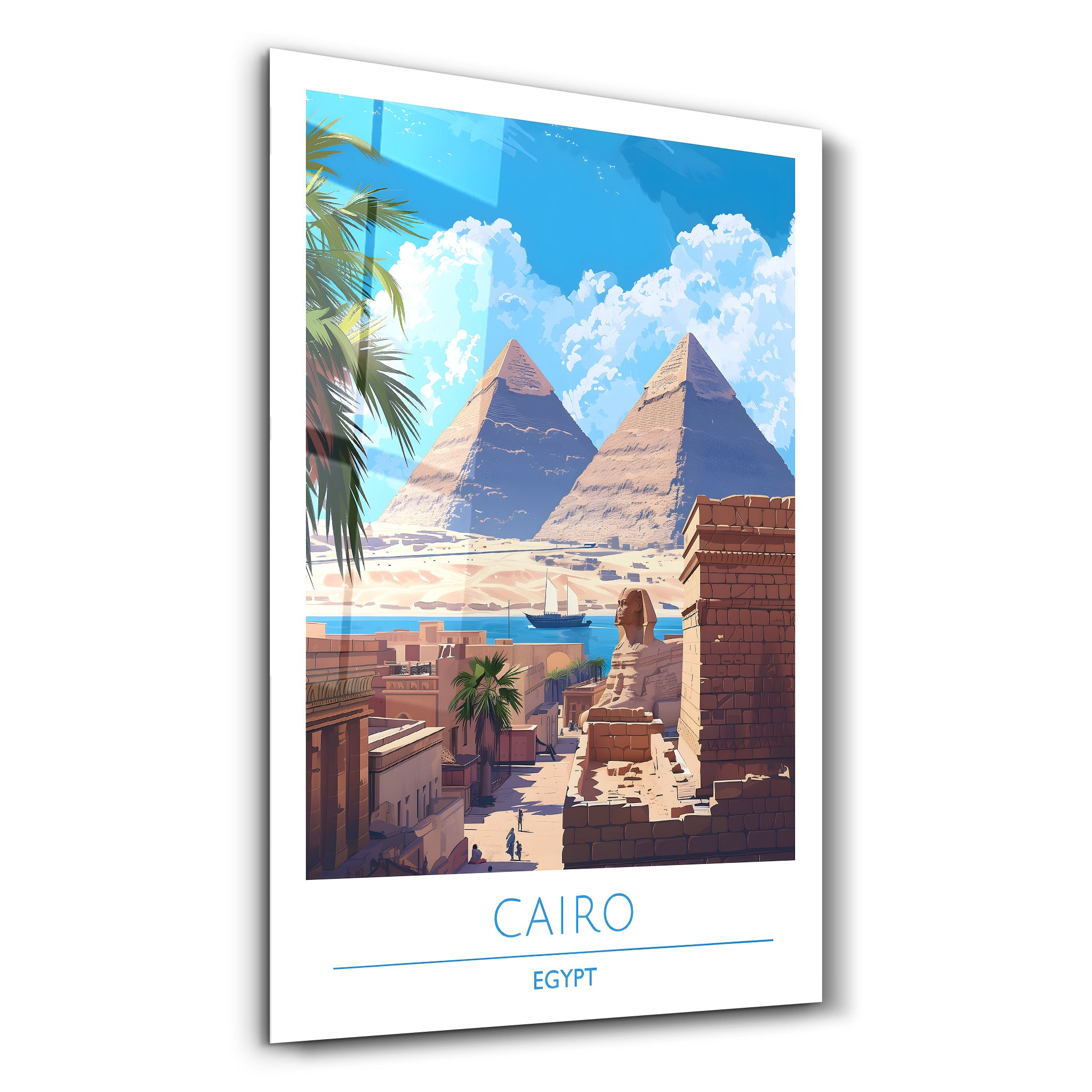 Kairo Ägypten-Reiseposter | <tc>Glasbild</tc>