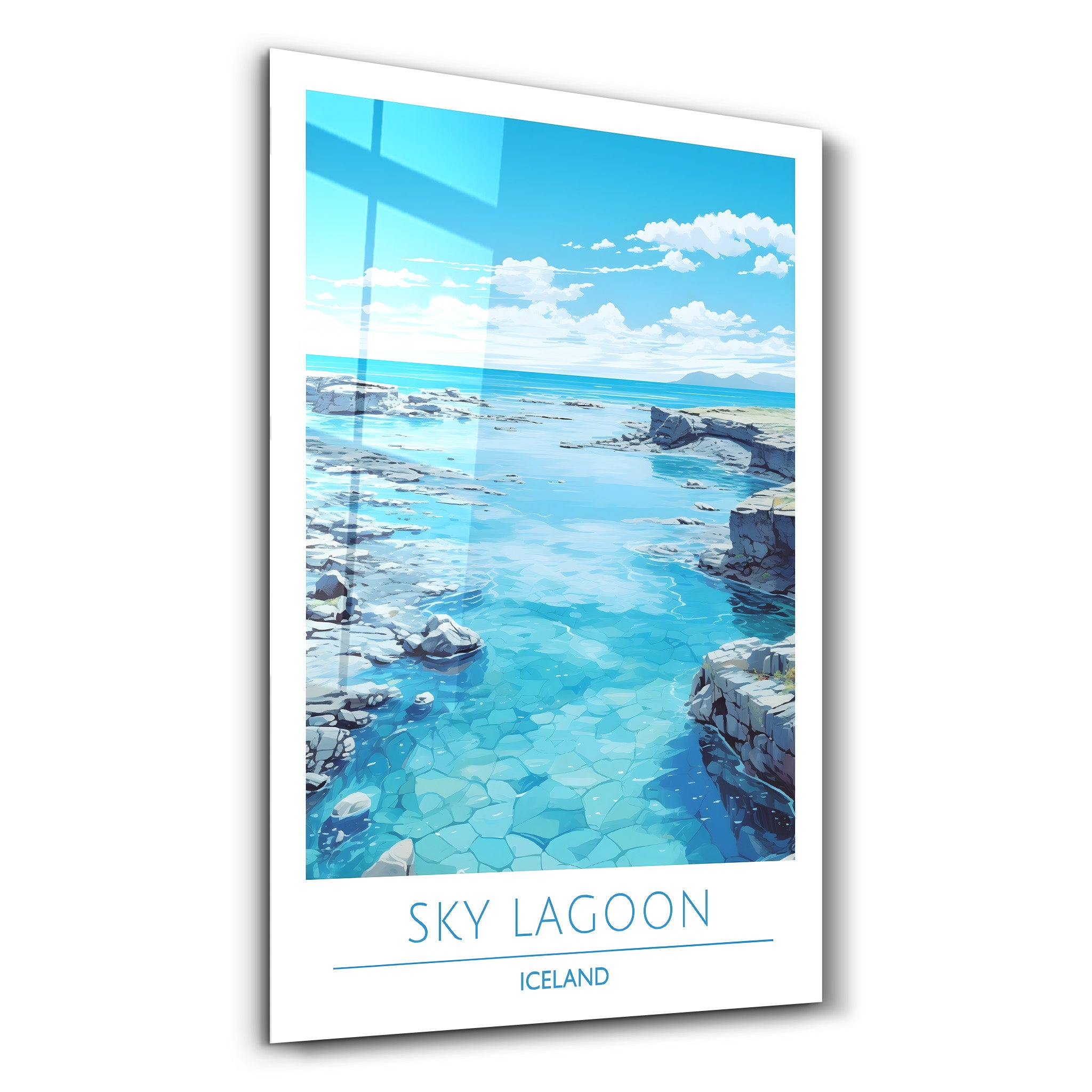 Sky Lagoon Islande-Affiches de voyage | Art mural en verre