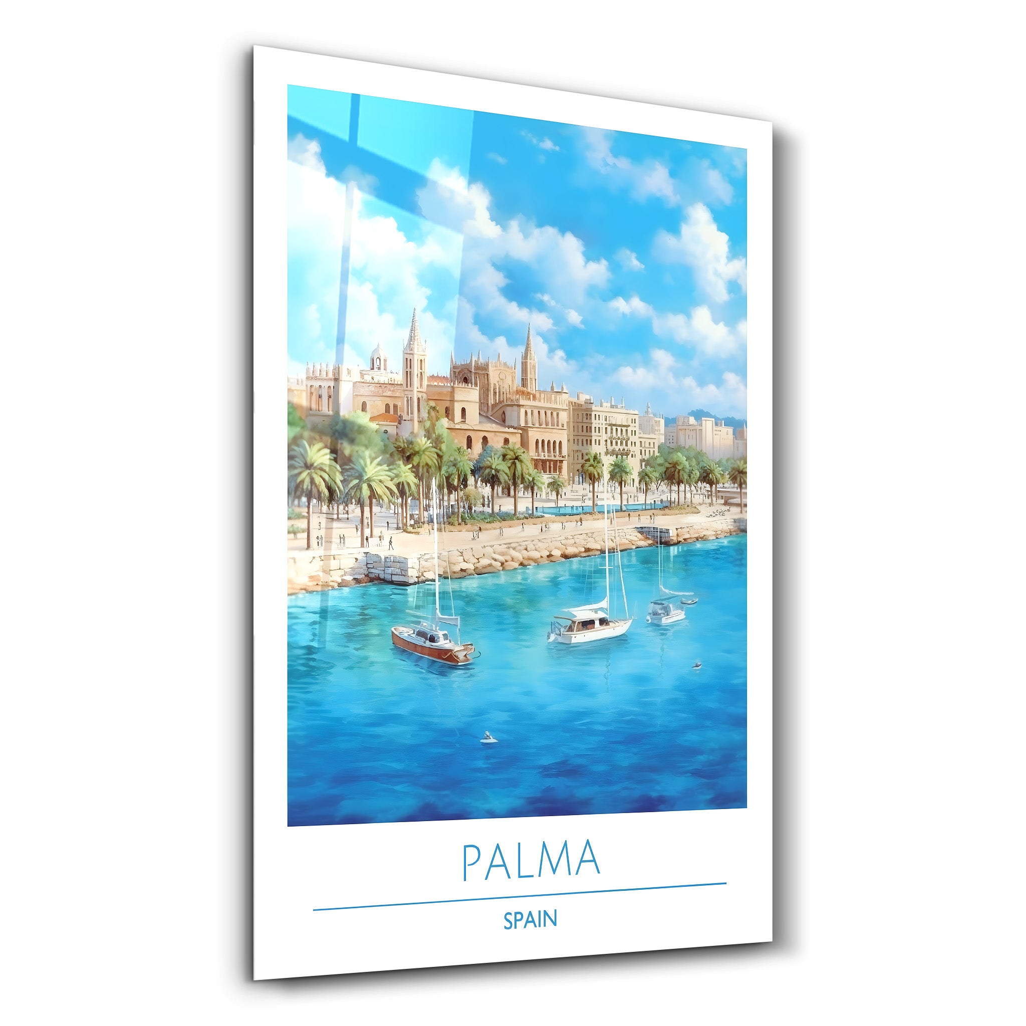 Palma Spanien-Reiseposter | <tc>Glasbild</tc>