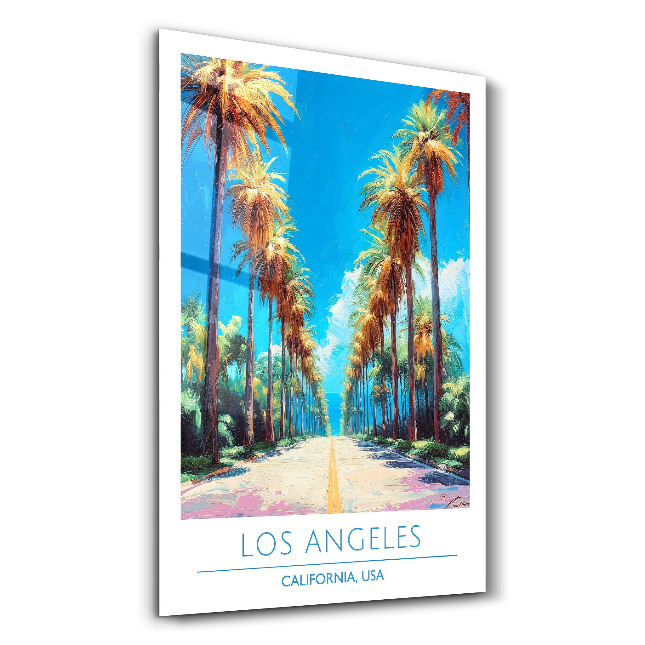 Los Angeles-Californie USA-Affiches de voyage | Art mural en verre