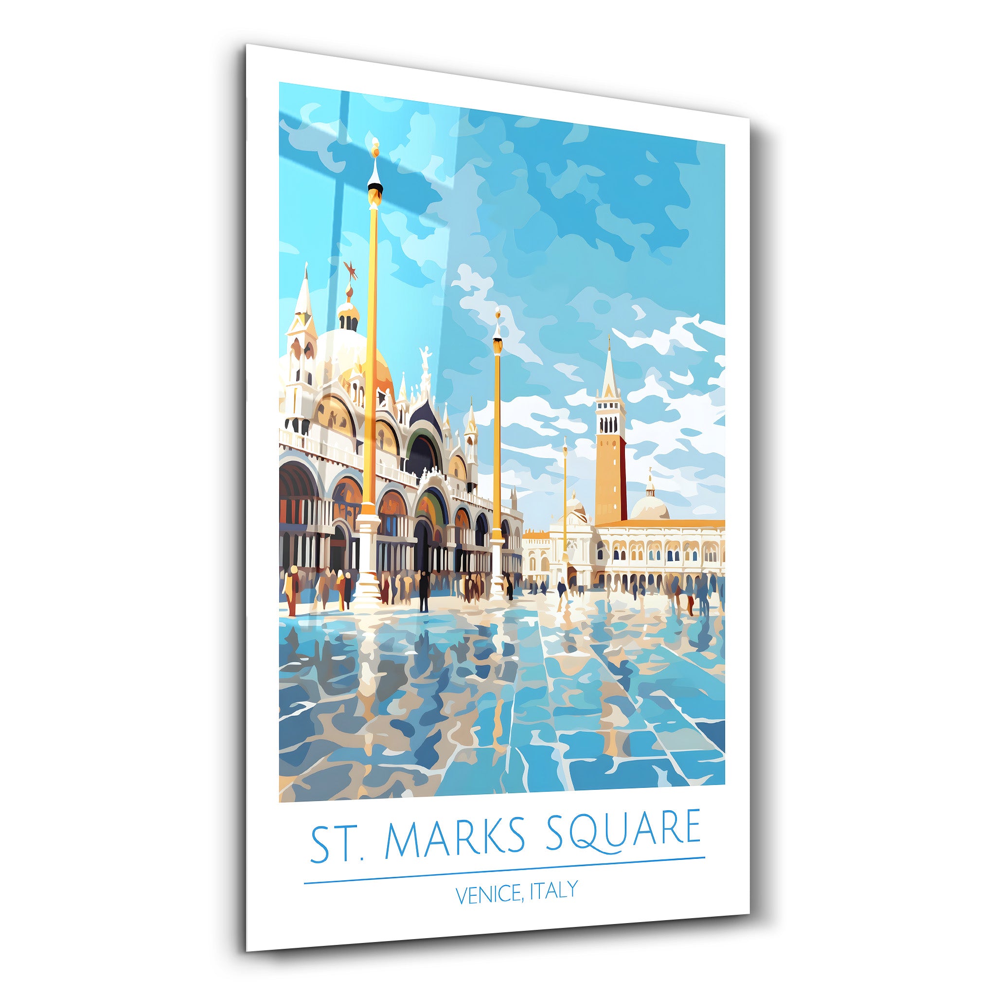 Markusplatz-Venedig Italien-Reiseposter | <tc>Glasbild</tc>