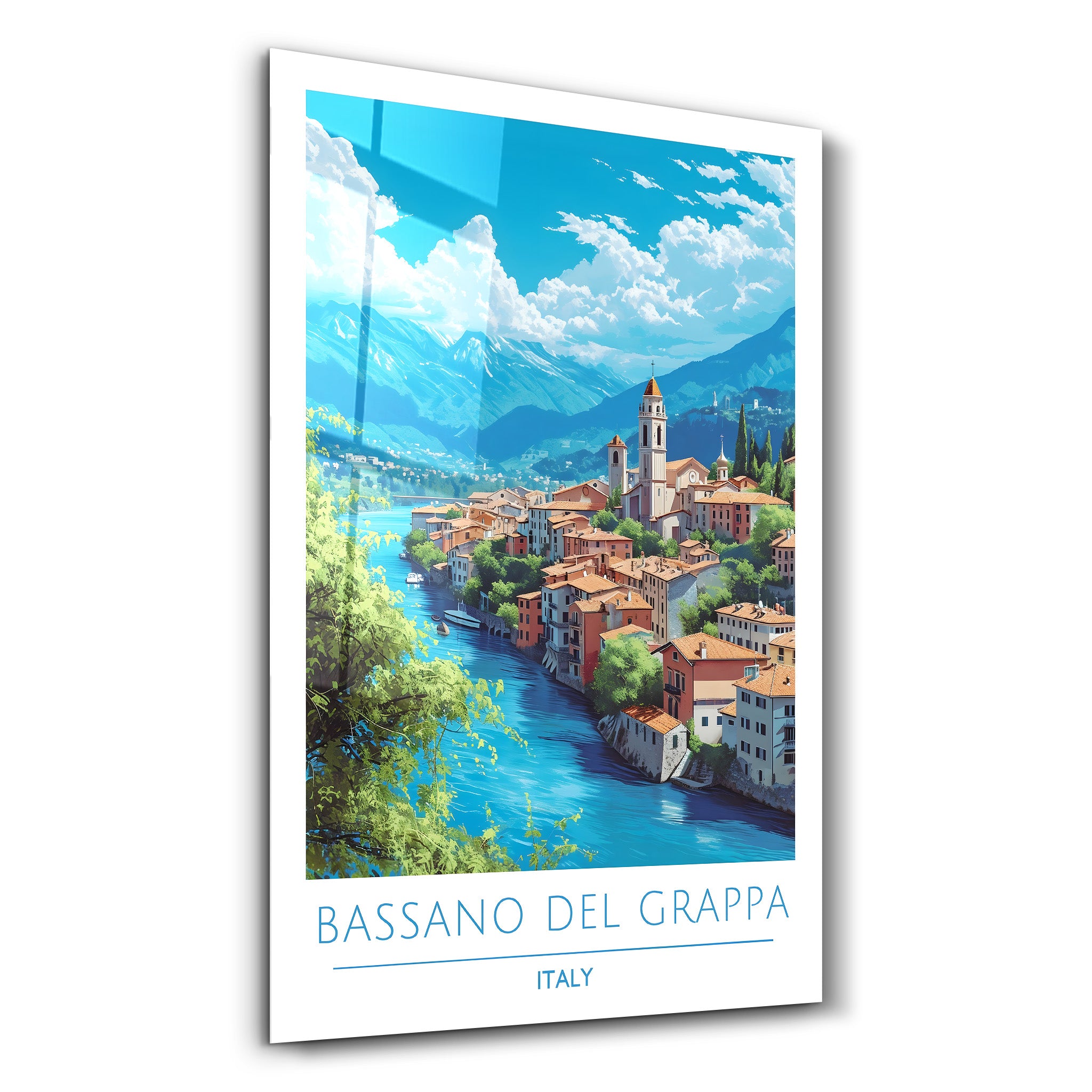 Bassano Del Grappa Italy-Travel Posters | Glass Wall Art