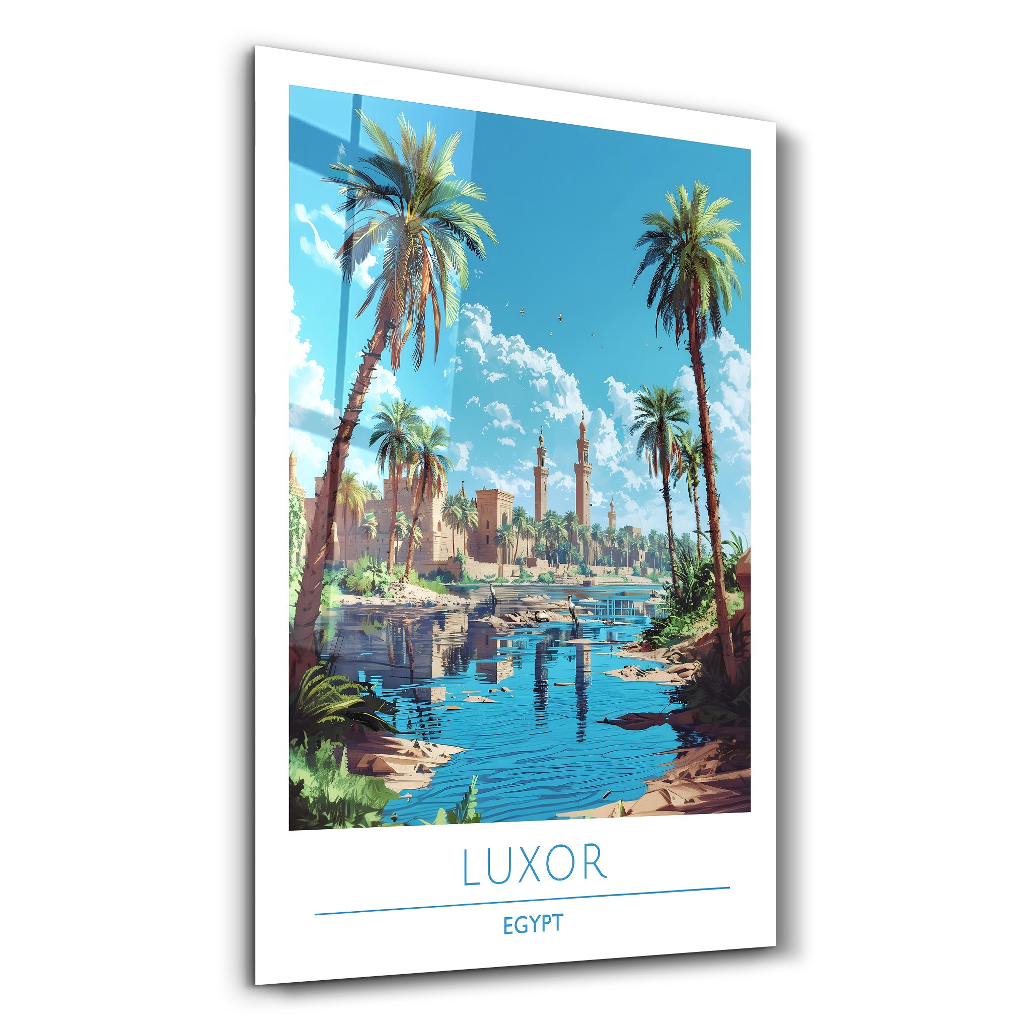 Luxor Ägypten-Reiseposter | <tc>Glasbild</tc>