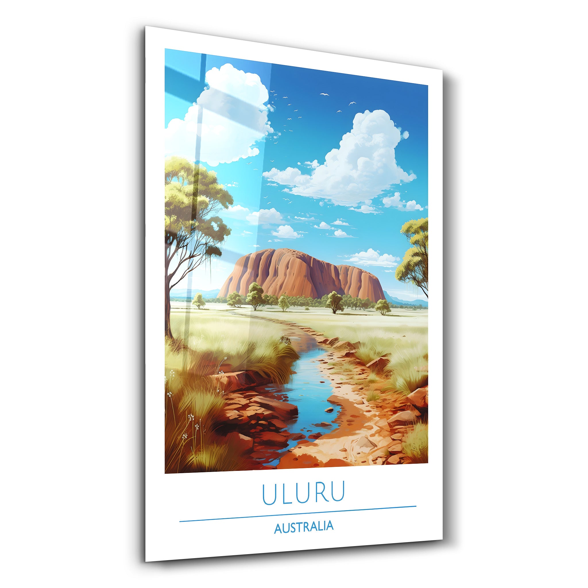 Uluru Australien-Reiseposter | <tc>Glasbild</tc>