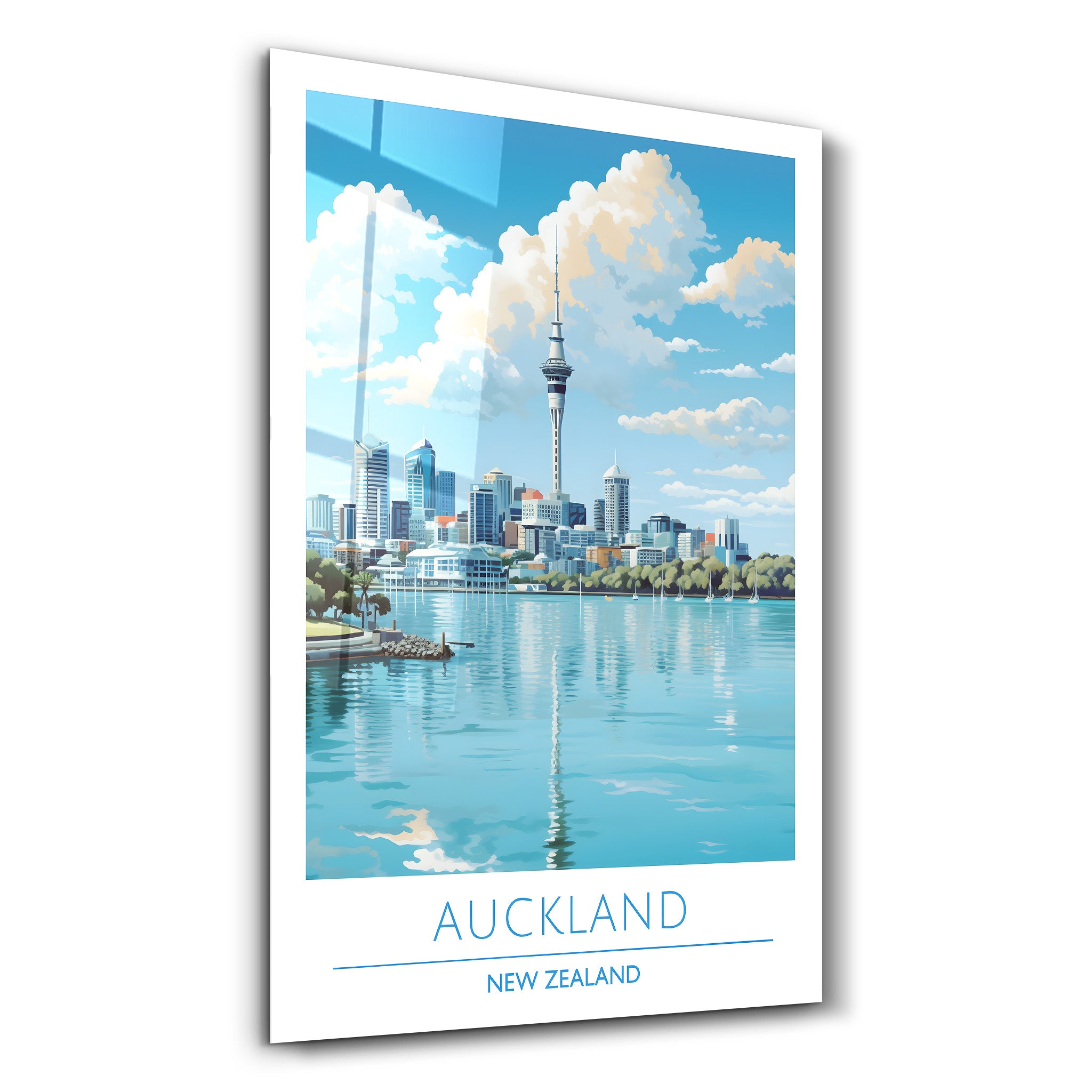 Auckland Neuseeland-Reiseposter | <tc>Glasbild</tc>