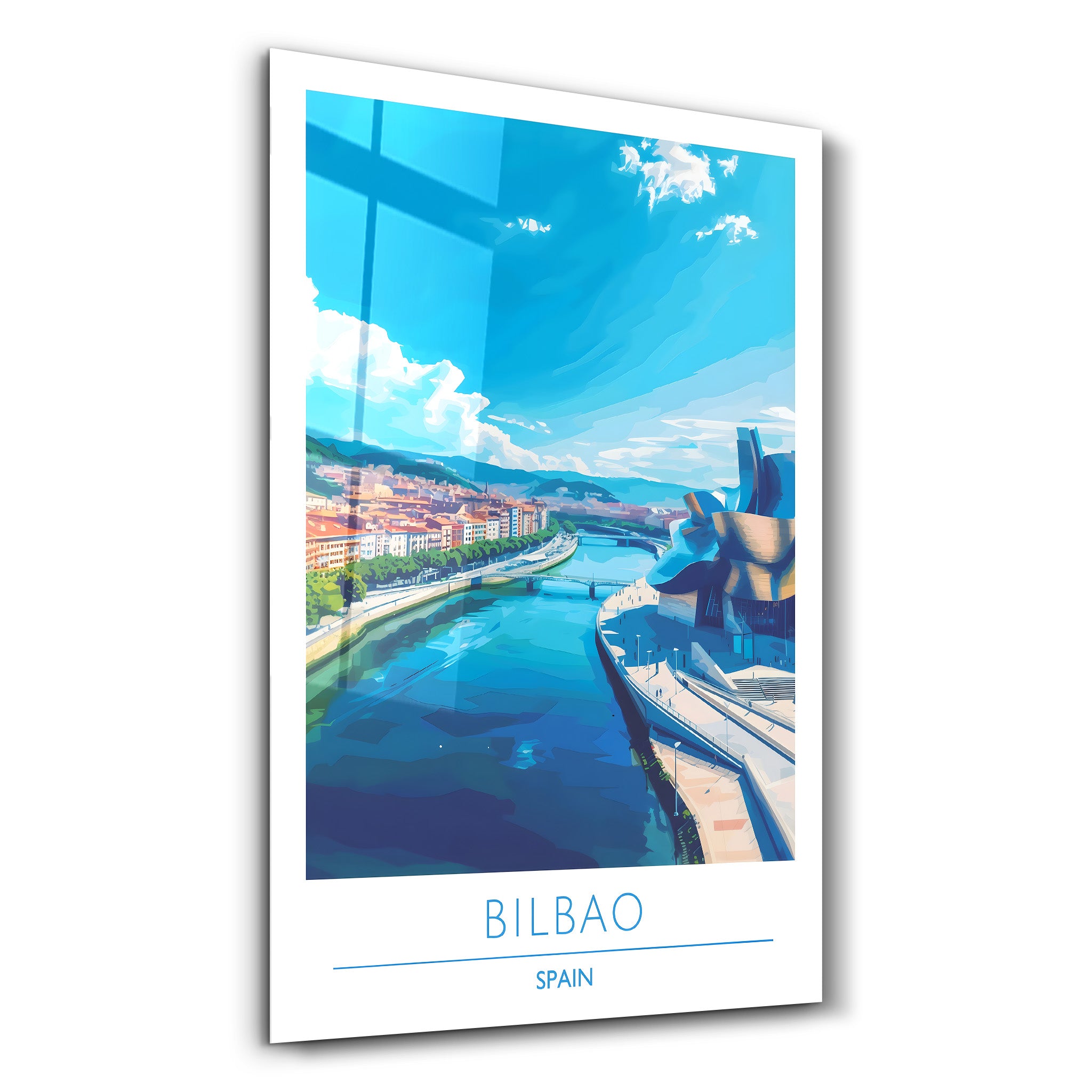 Bilbao Spanien-Reiseposter | <tc>Glasbild</tc>