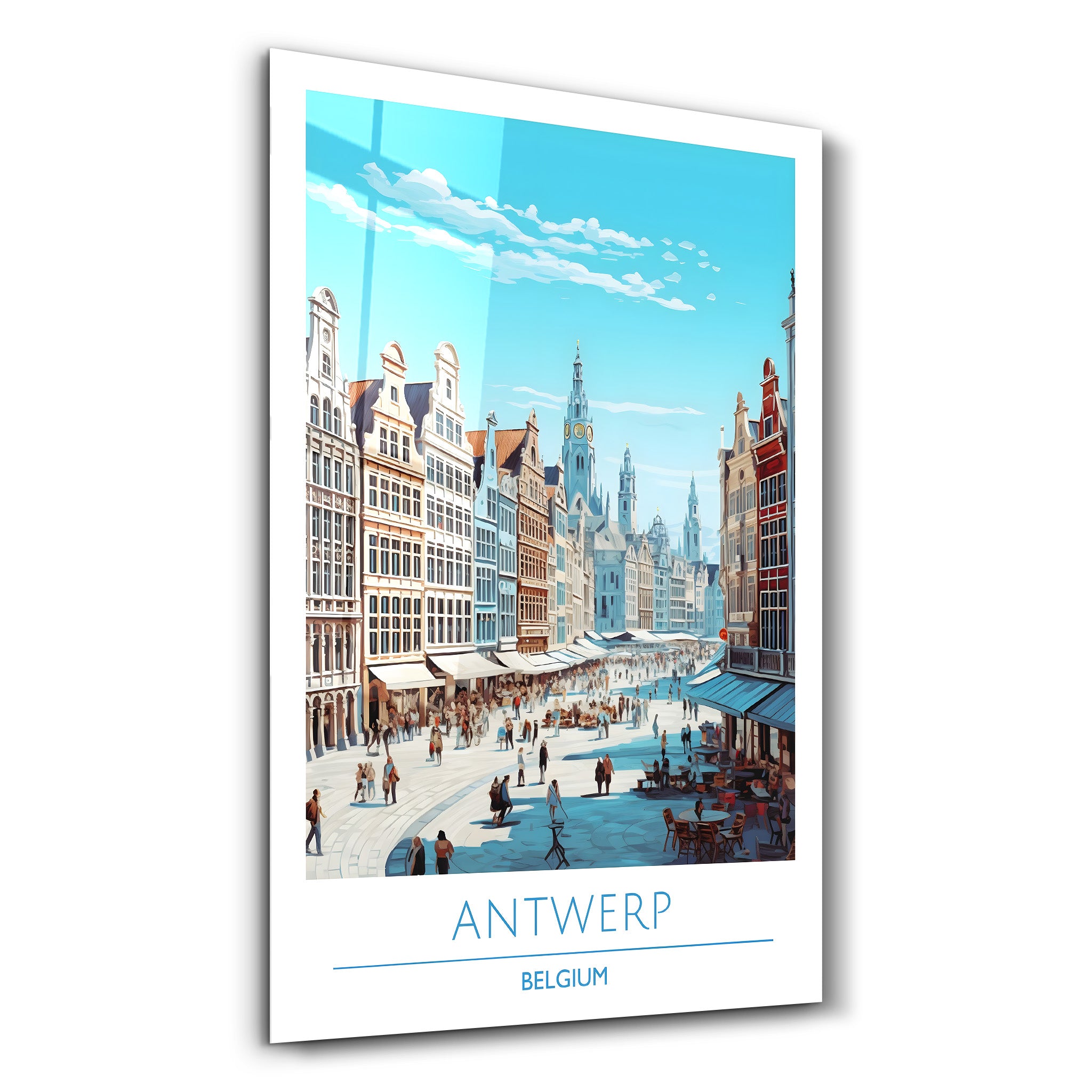 Antwerpen Belgien-Reiseposter | <tc>Glasbild</tc>